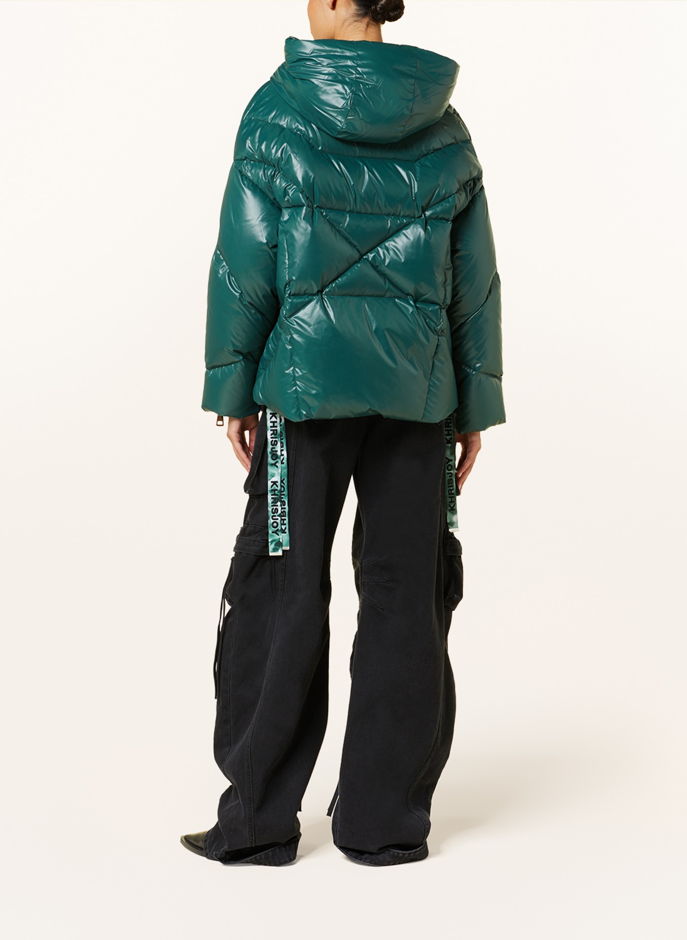 KHRISJOY Down jacket PUFF KHRIS ICONIC, Color: GREEN (Image 3)