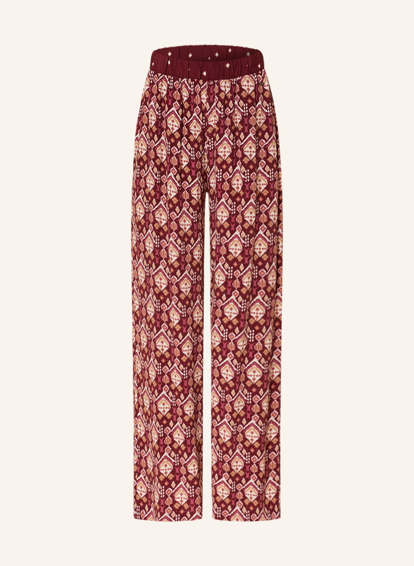 Pepe Jeans Wide leg trousers GALYA, Color: DARK RED/ LIGHT RED/ LIGHT PINK (Image 1)