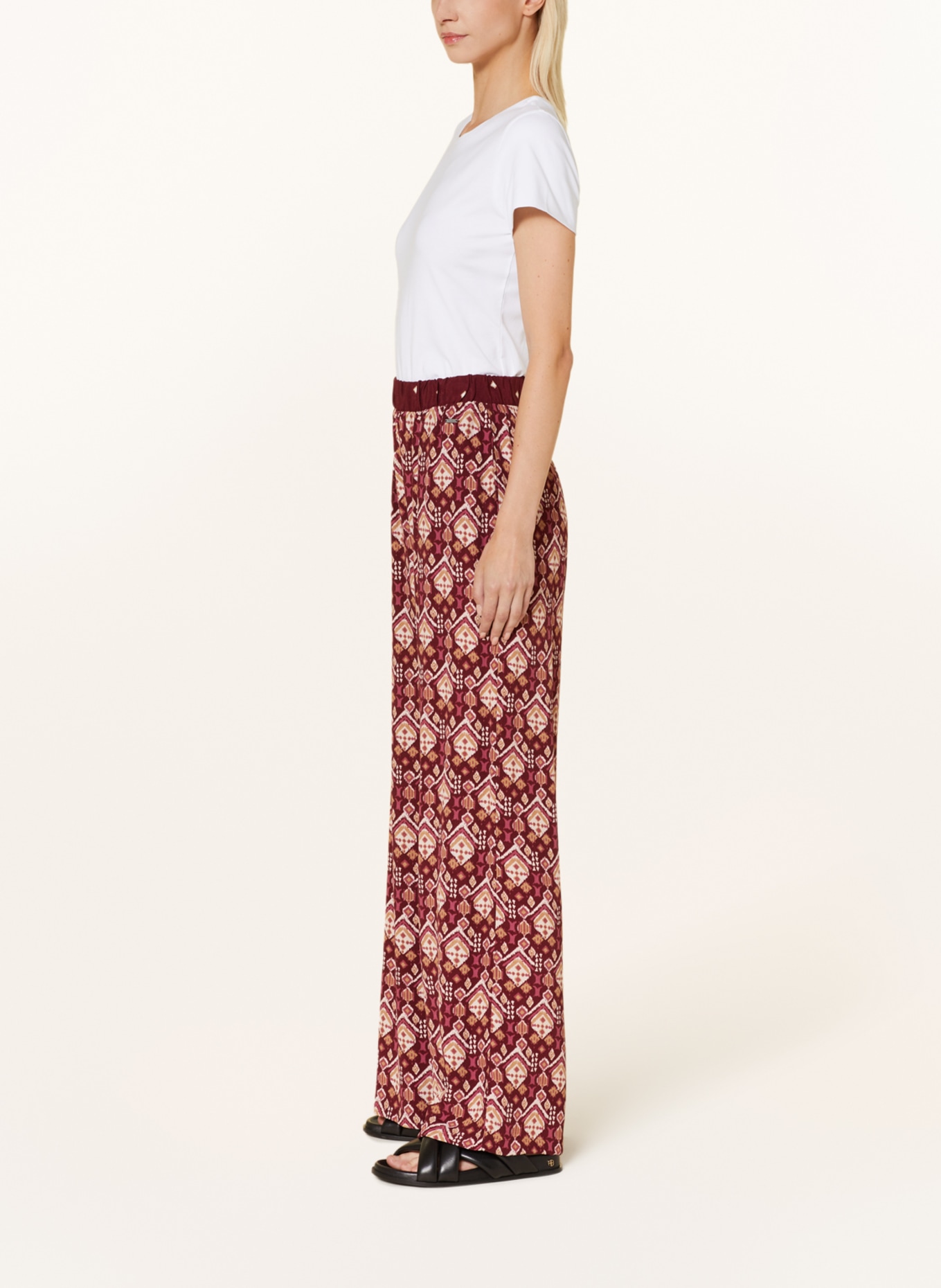 Pepe Jeans Wide leg trousers GALYA, Color: DARK RED/ LIGHT RED/ LIGHT PINK (Image 4)