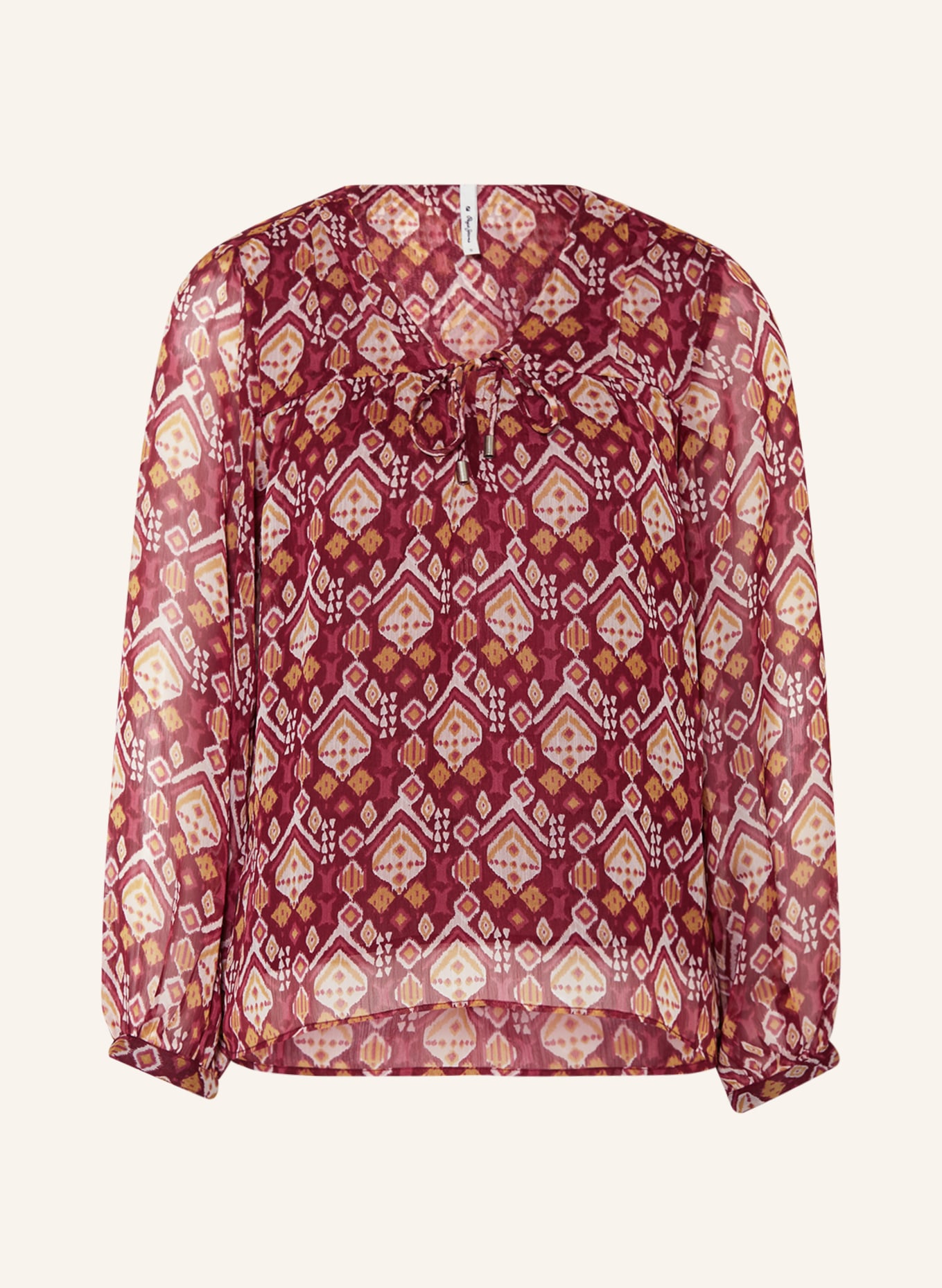 Pepe Jeans Shirt blouse GENNY, Color: DARK RED/ LIGHT RED/ DARK YELLOW (Image 1)