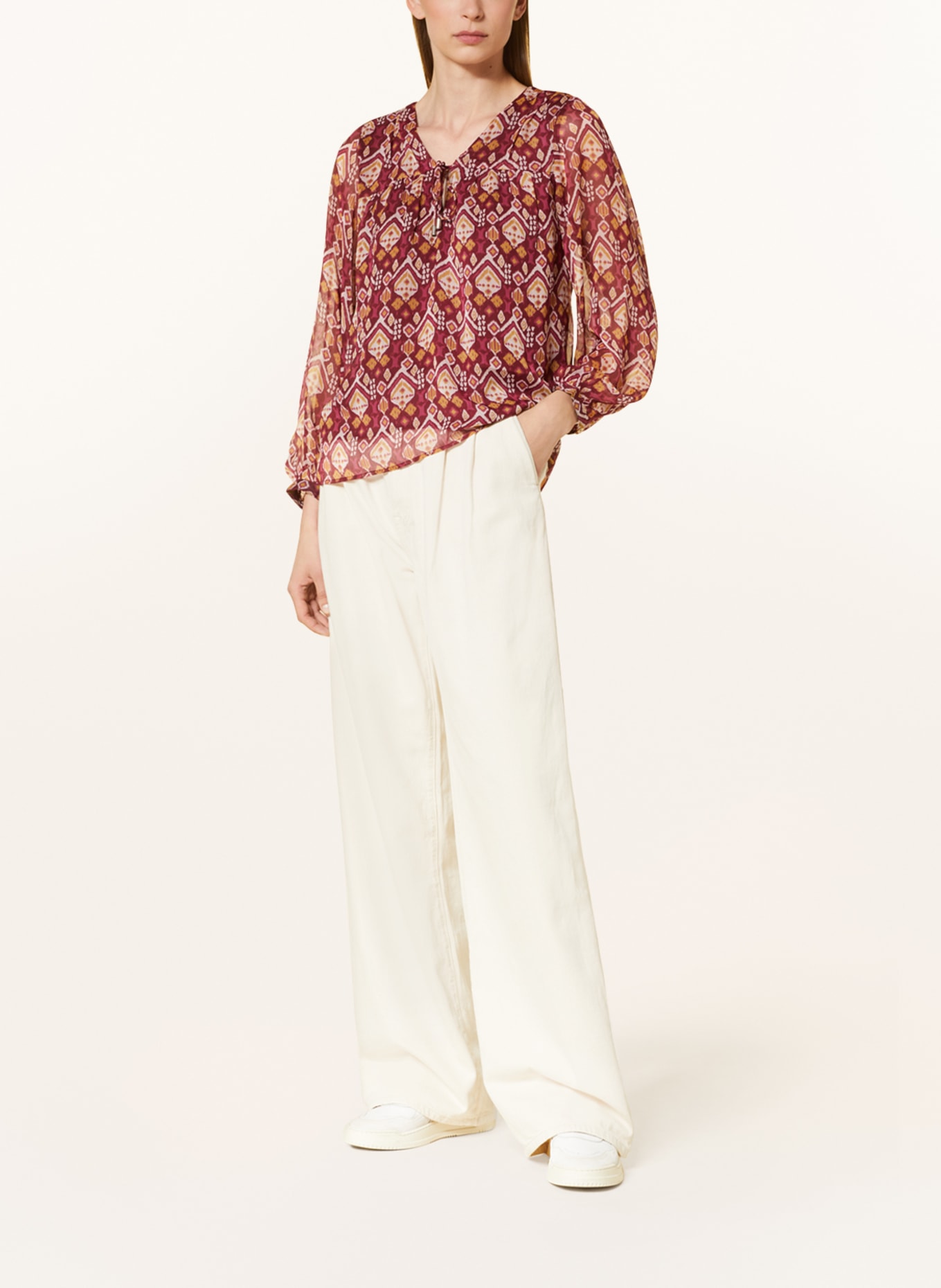 Pepe Jeans Shirt blouse GENNY, Color: DARK RED/ LIGHT RED/ DARK YELLOW (Image 2)