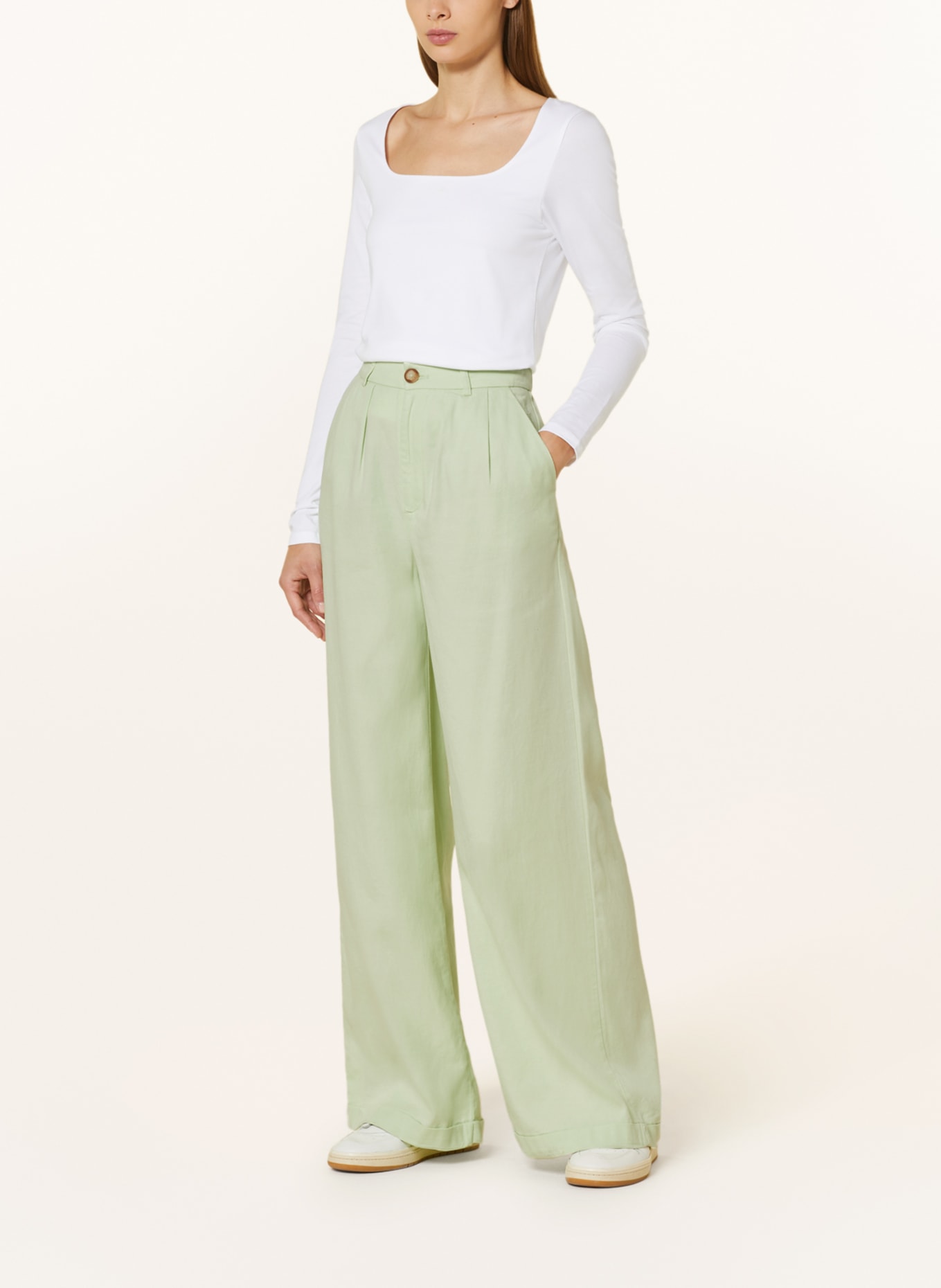 Pepe Jeans Trousers MONNA, Color: LIGHT GREEN (Image 2)