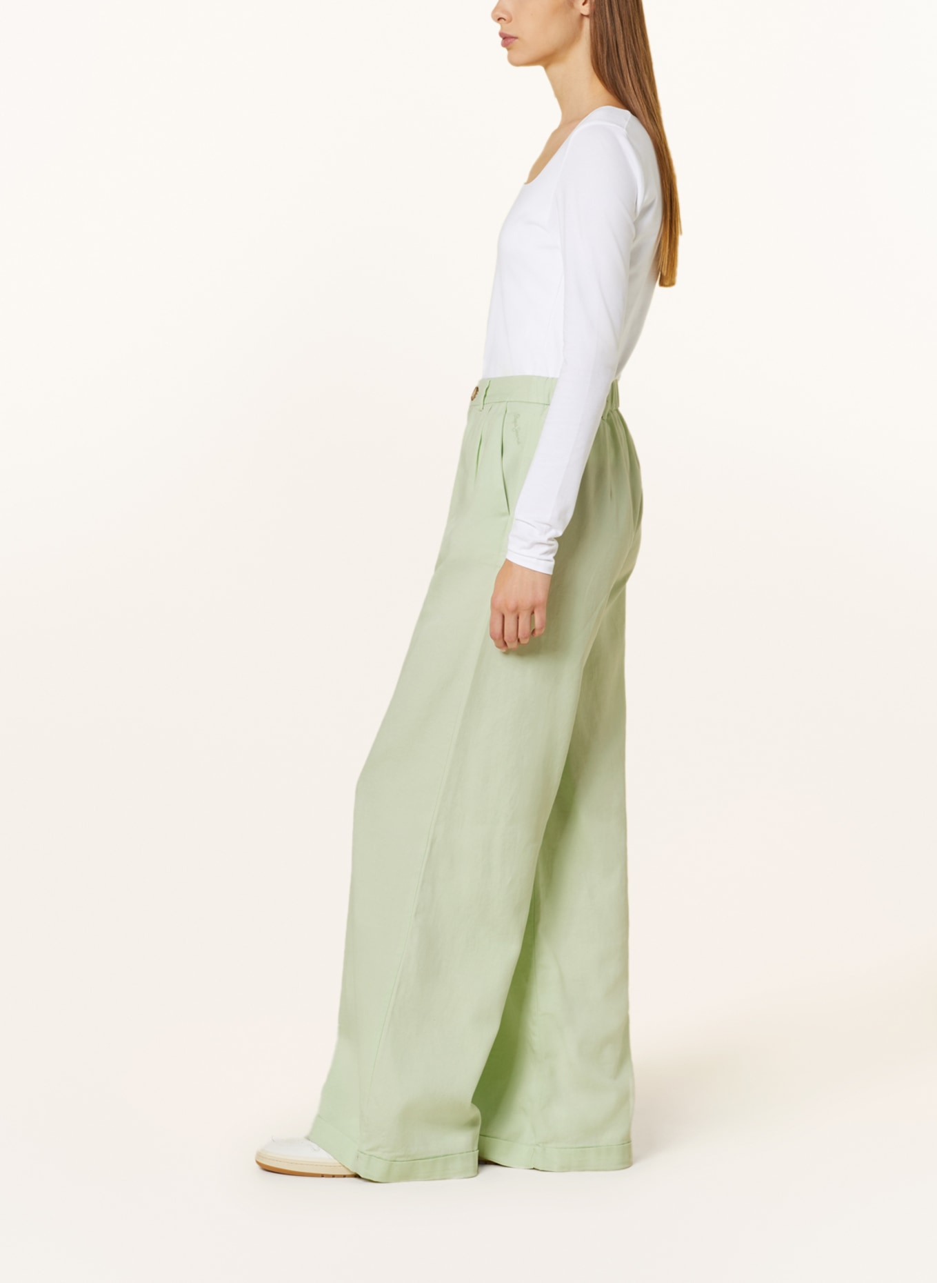 Pepe Jeans Trousers MONNA, Color: LIGHT GREEN (Image 4)