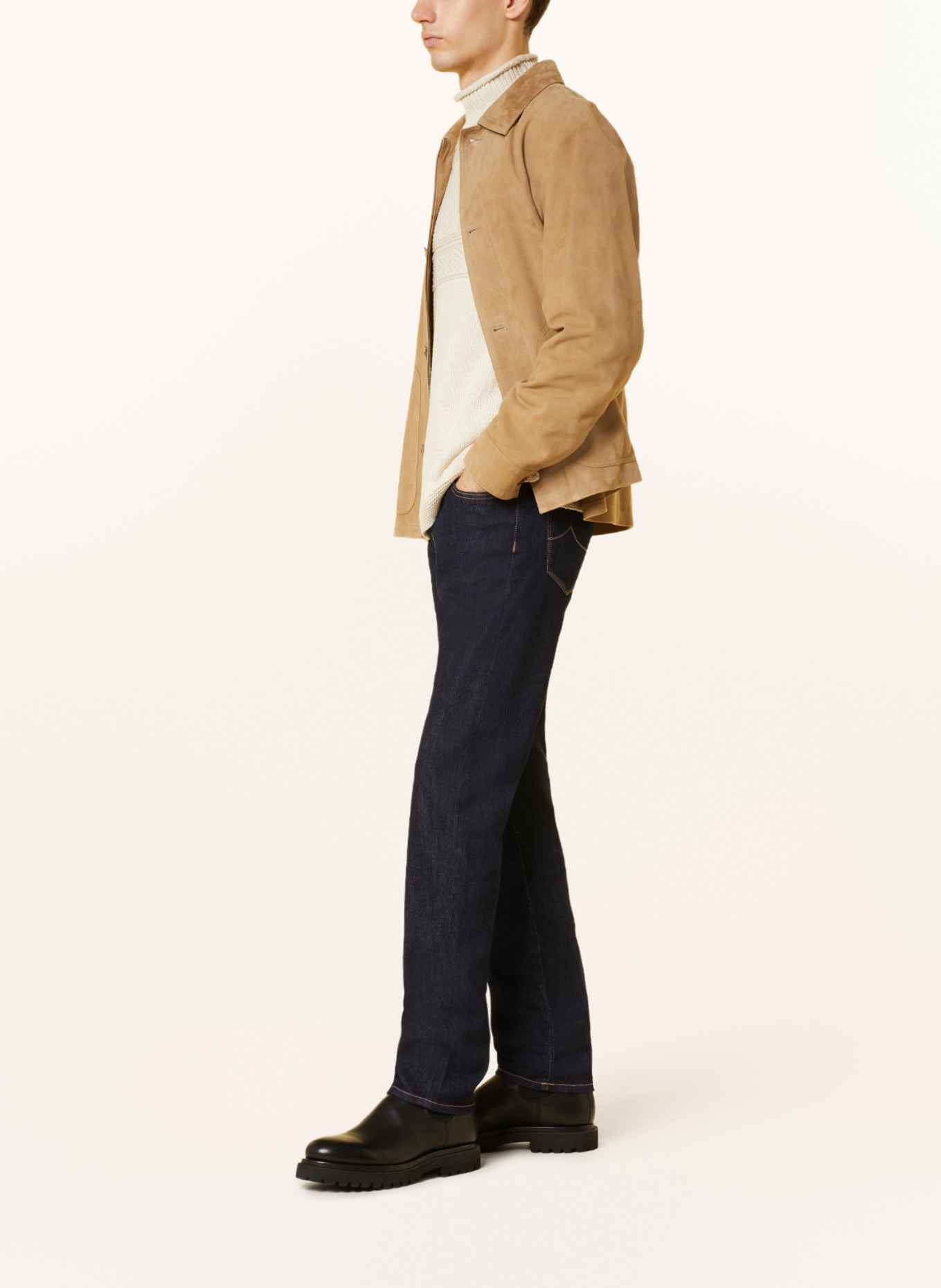 JACOB COHEN Destroyed jeans BARD slim fit, Color: 001D Dark Blue (Image 4)