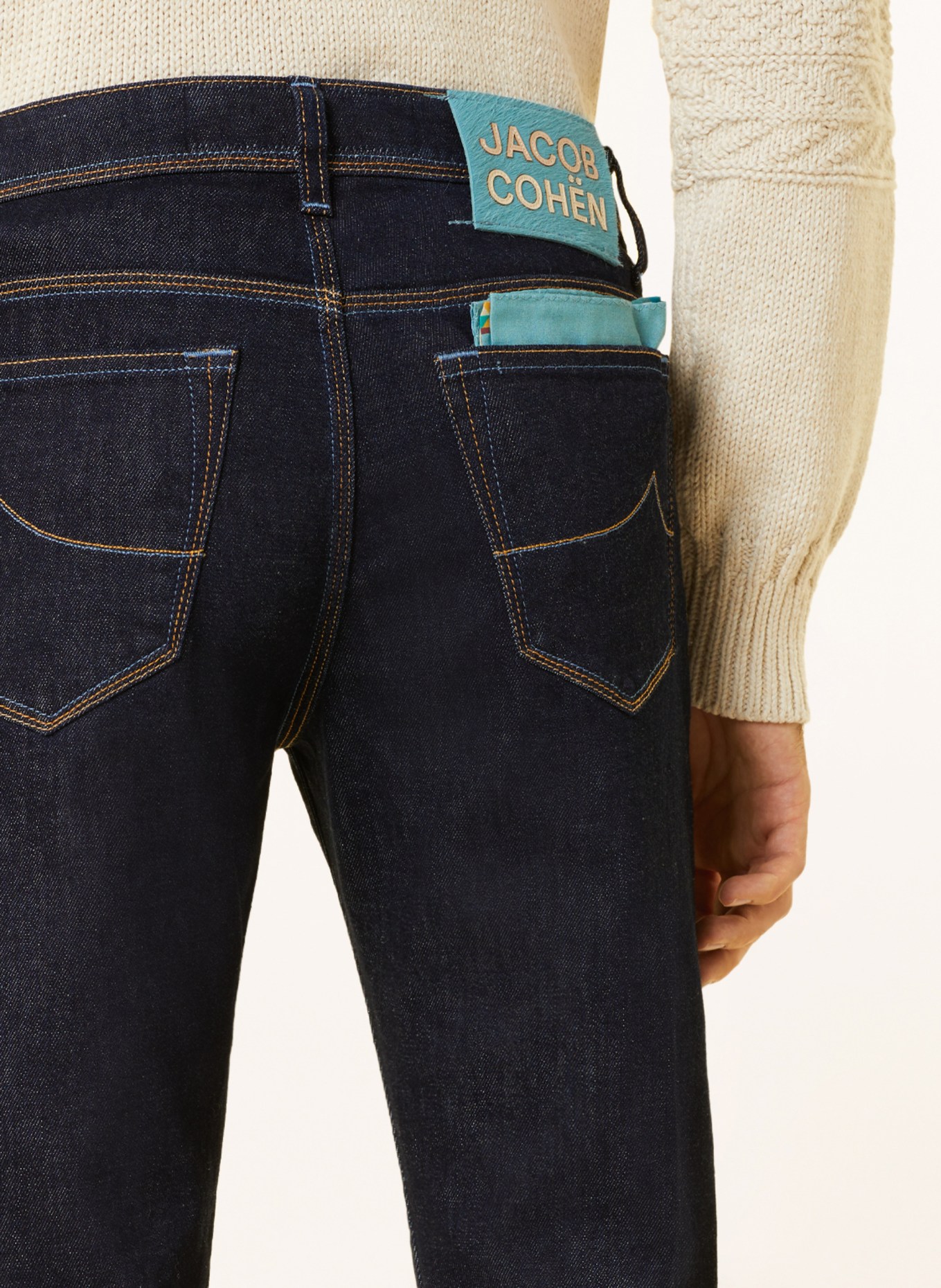 JACOB COHEN Destroyed jeans BARD slim fit, Color: 001D Dark Blue (Image 6)