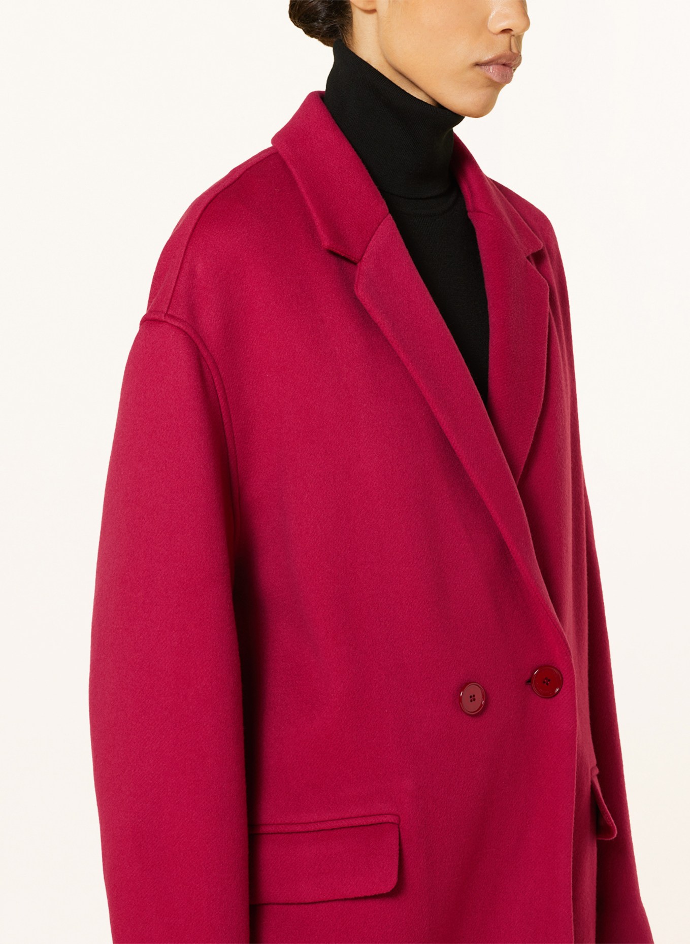 ISABEL MARANT Wool coat EFEGOZI, Color: FUCHSIA (Image 4)