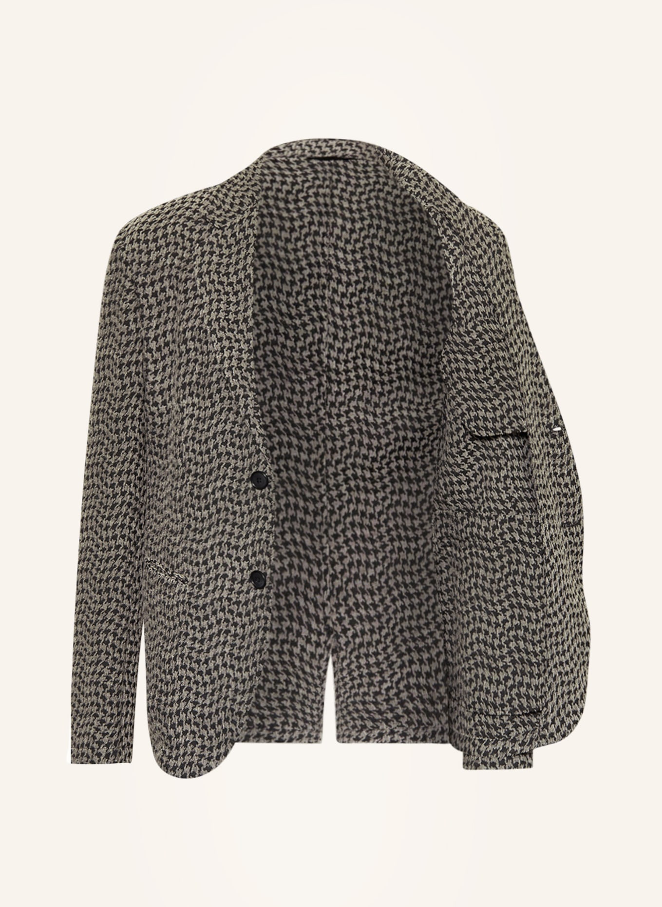 GIORGIO ARMANI Jersey jacket regular fit, Color: GRAY/ BLACK (Image 4)