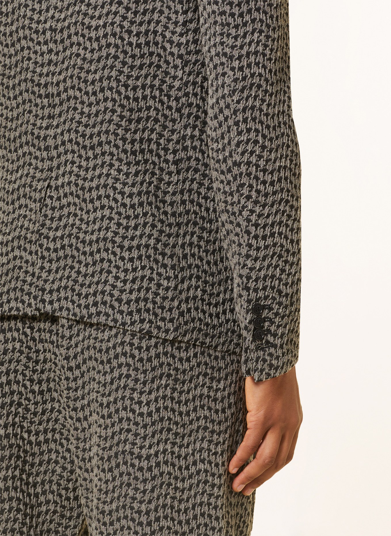 GIORGIO ARMANI Jersey jacket regular fit, Color: GRAY/ BLACK (Image 6)