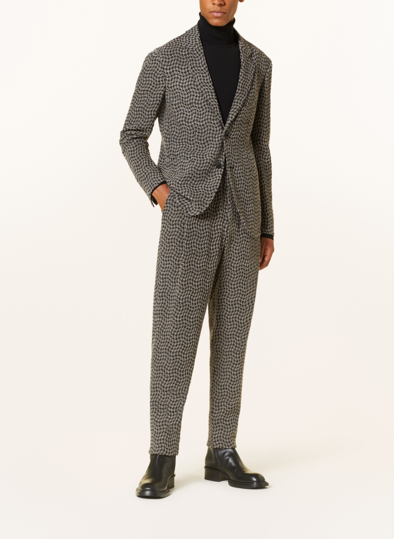 GIORGIO ARMANI Suit trousers extra slim fit, Color: TAUPE/ BLACK (Image 2)