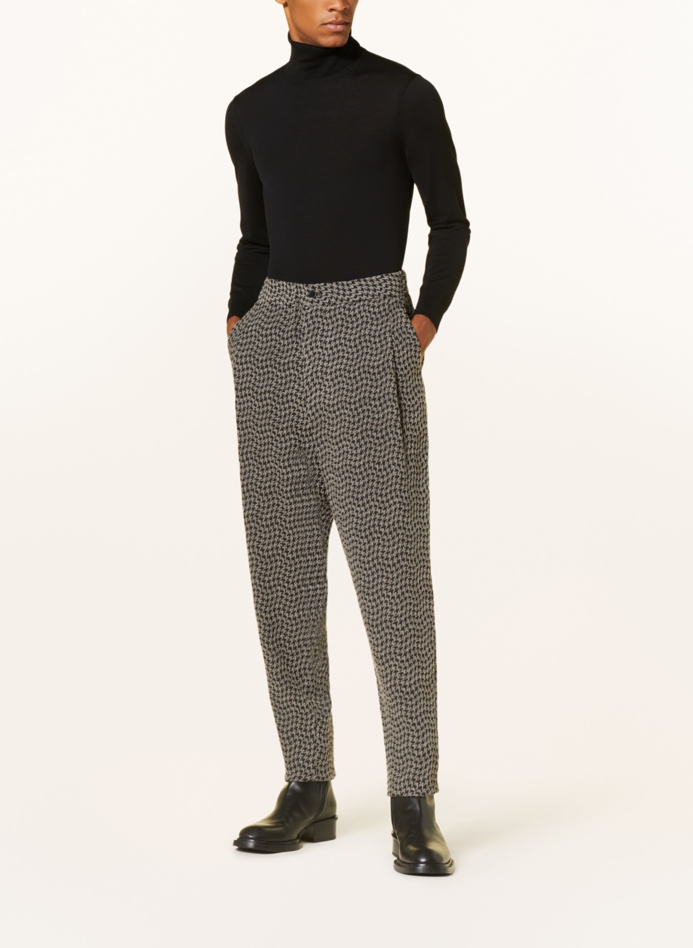 GIORGIO ARMANI Suit trousers extra slim fit, Color: TAUPE/ BLACK (Image 3)