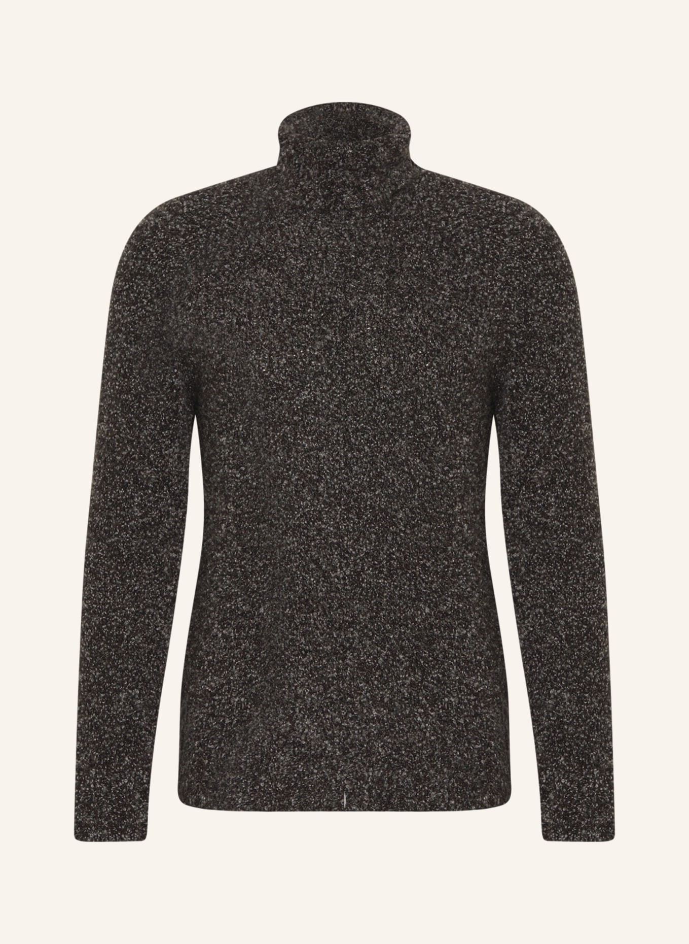 GIORGIO ARMANI Turtleneck sweater in cashmere, Color: BLACK/ WHITE (Image 1)