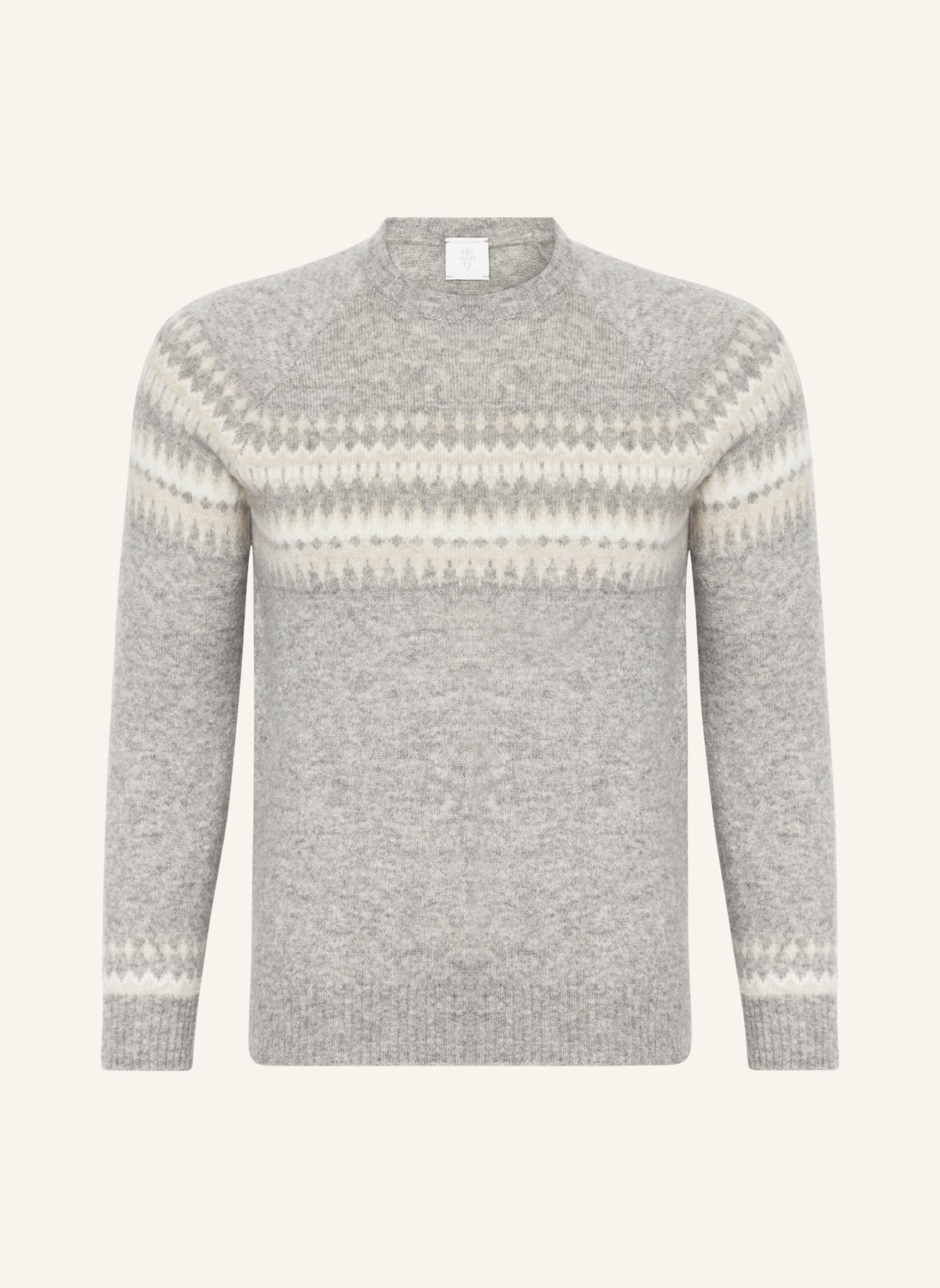 eleventy Sweter z dodatkiem kaszmiru i jedwabiu, Kolor: SZARY/ BIAŁY/ BEŻOWY (Obrazek 1)