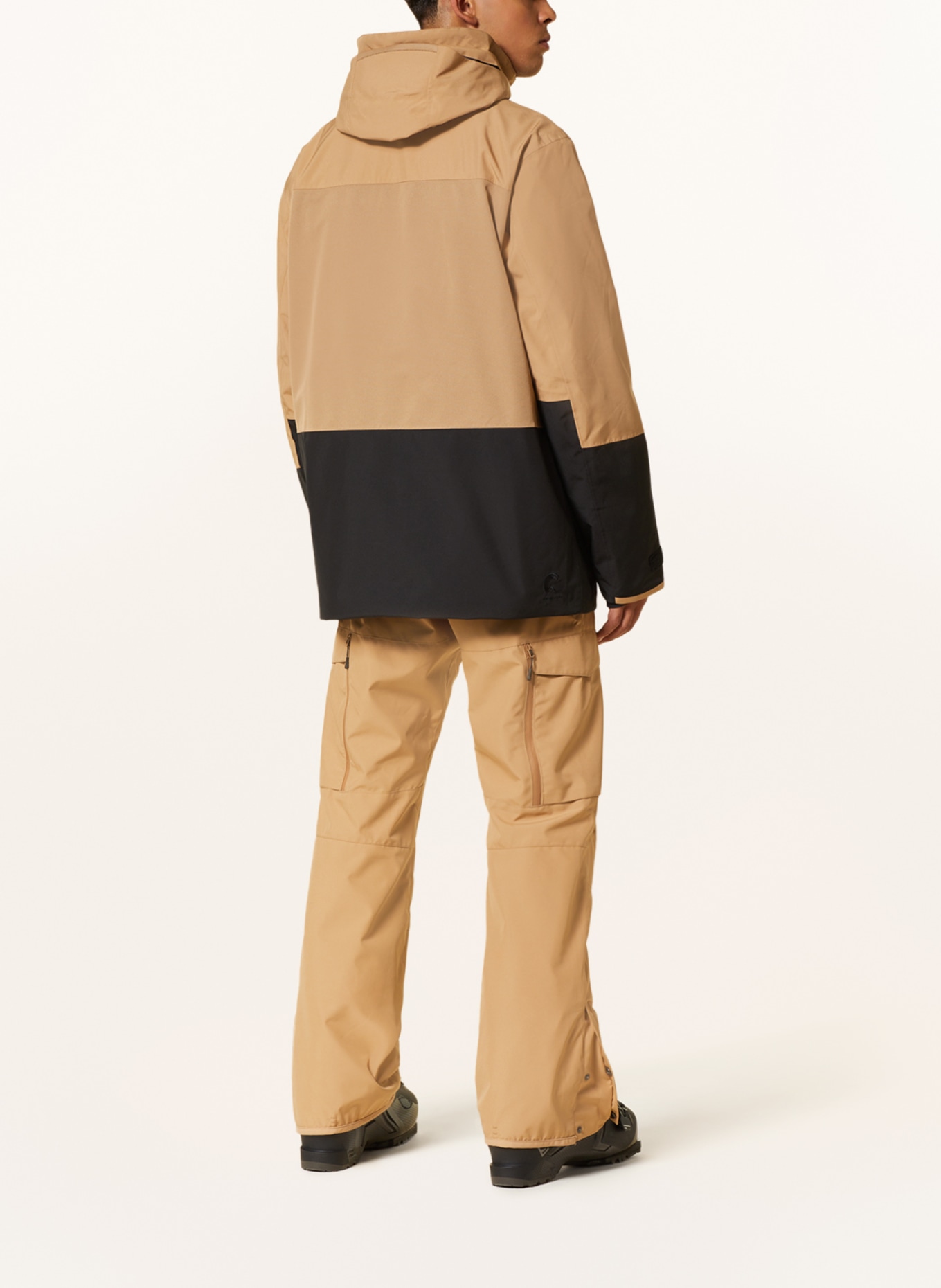 PICTURE Hardshell ski jacket TRACK, Color: CAMEL/ BLACK (Image 3)