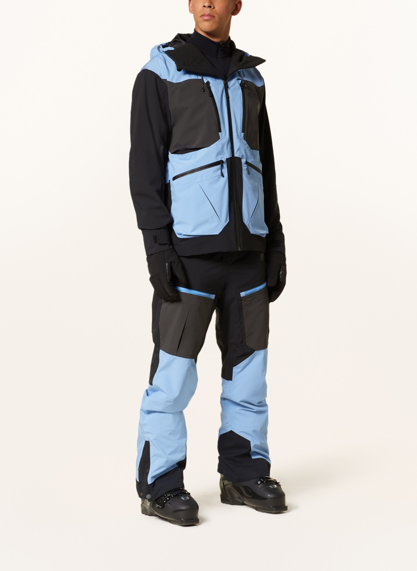 PICTURE Ski pants NAIKOON, Color: BLACK/ LIGHT BLUE/ DARK GRAY (Image 2)