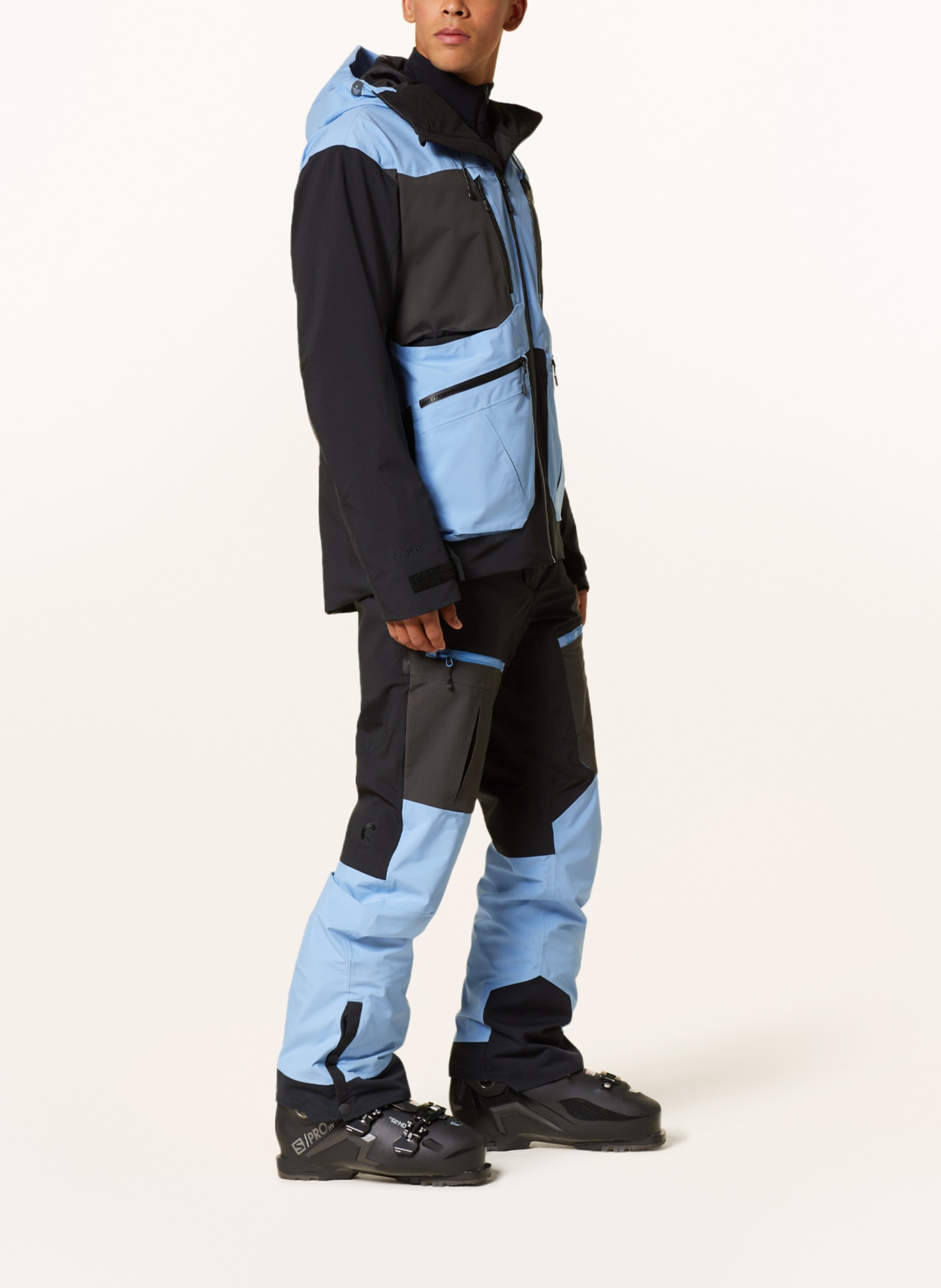 PICTURE Ski pants NAIKOON, Color: BLACK/ LIGHT BLUE/ DARK GRAY (Image 4)