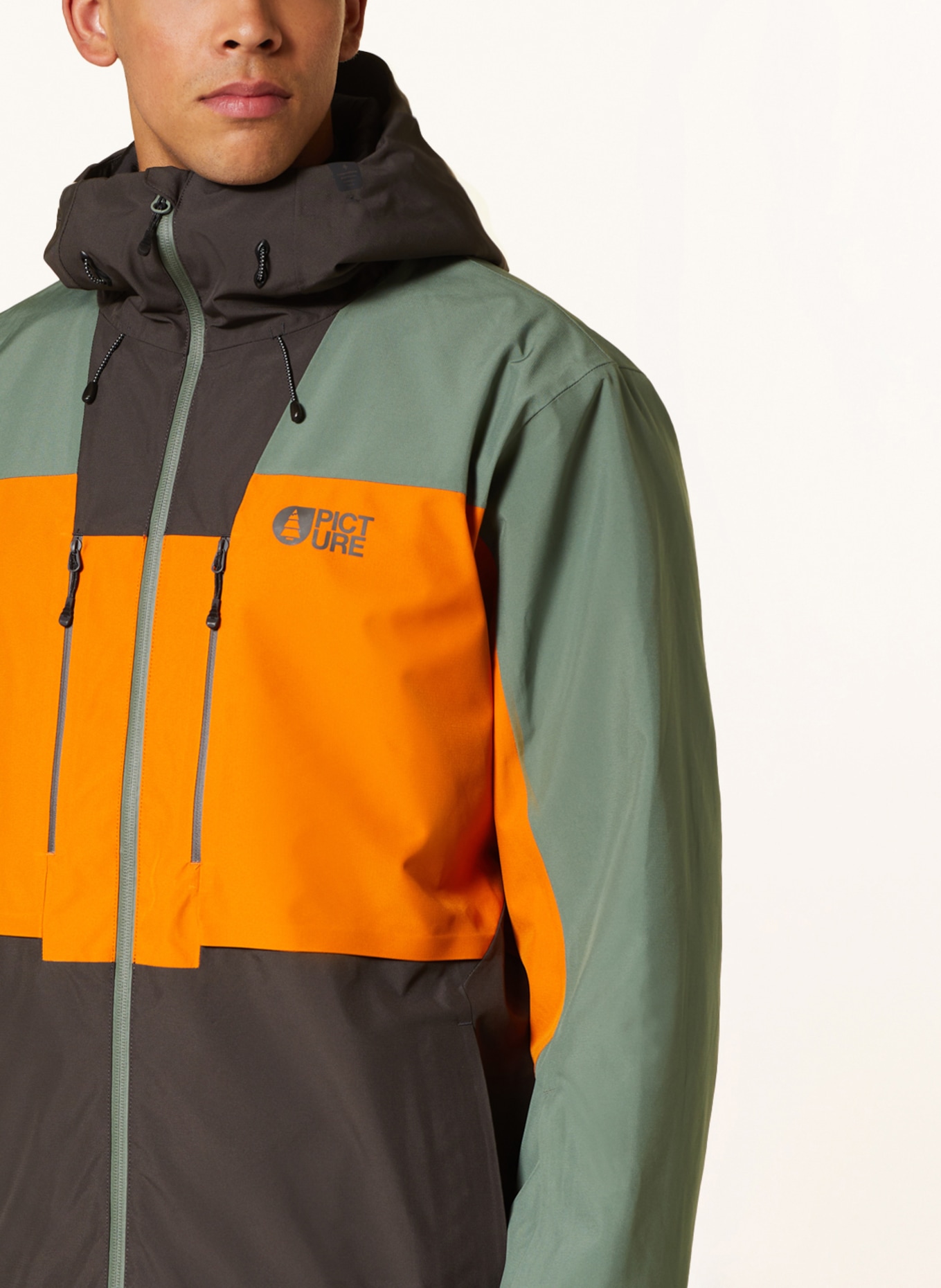 PICTURE Ski jacket OBJECT, Color: OLIVE/ ORANGE/ DARK GRAY (Image 5)