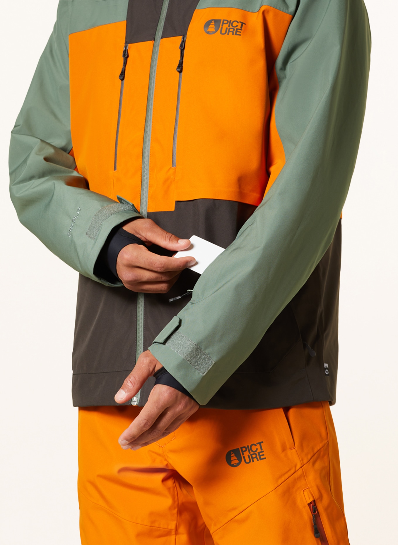 PICTURE Ski jacket OBJECT, Color: OLIVE/ ORANGE/ DARK GRAY (Image 6)