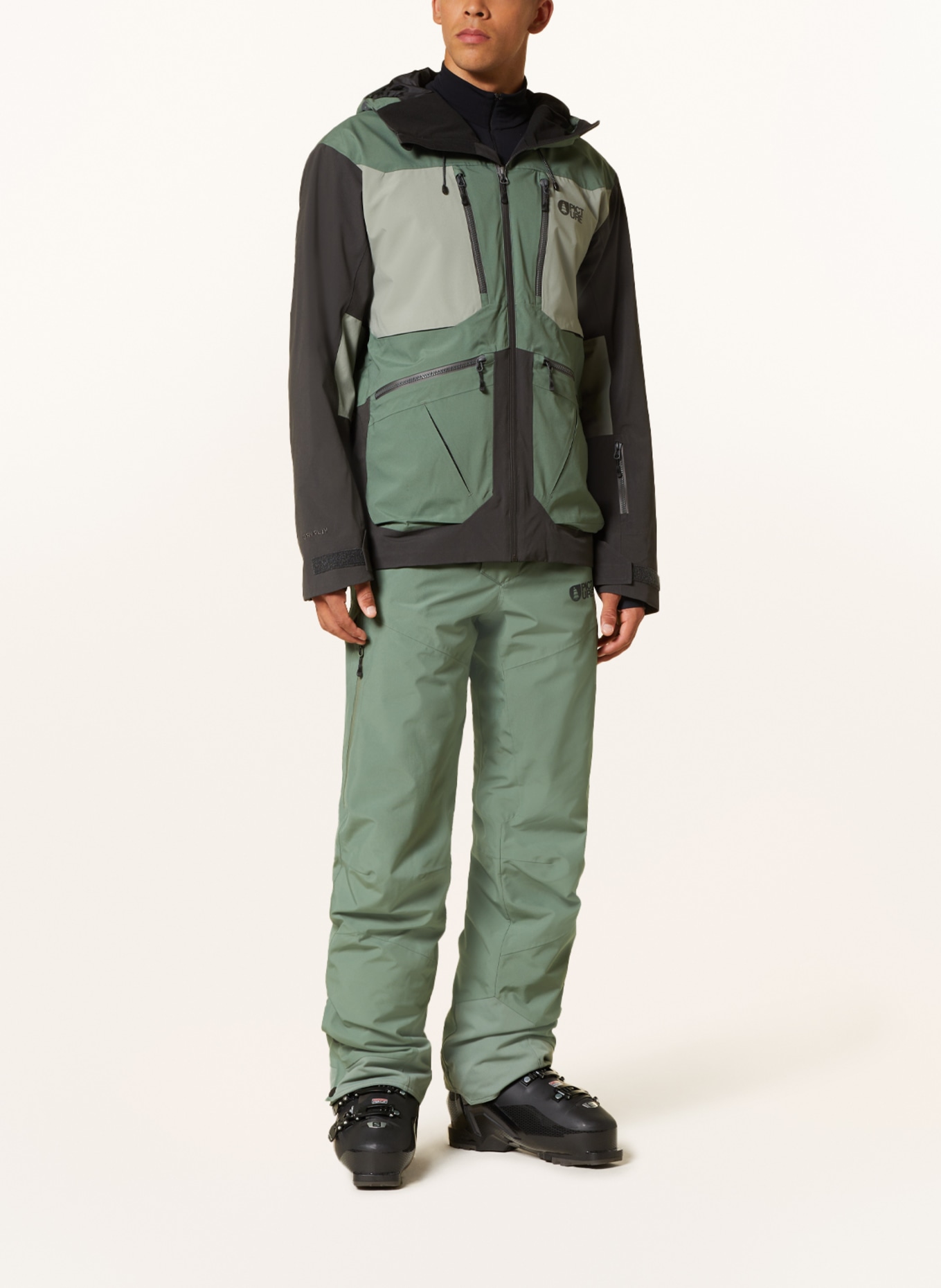 PICTURE Ski jacket NAIKOON, Color: GREEN/ DARK GRAY (Image 2)