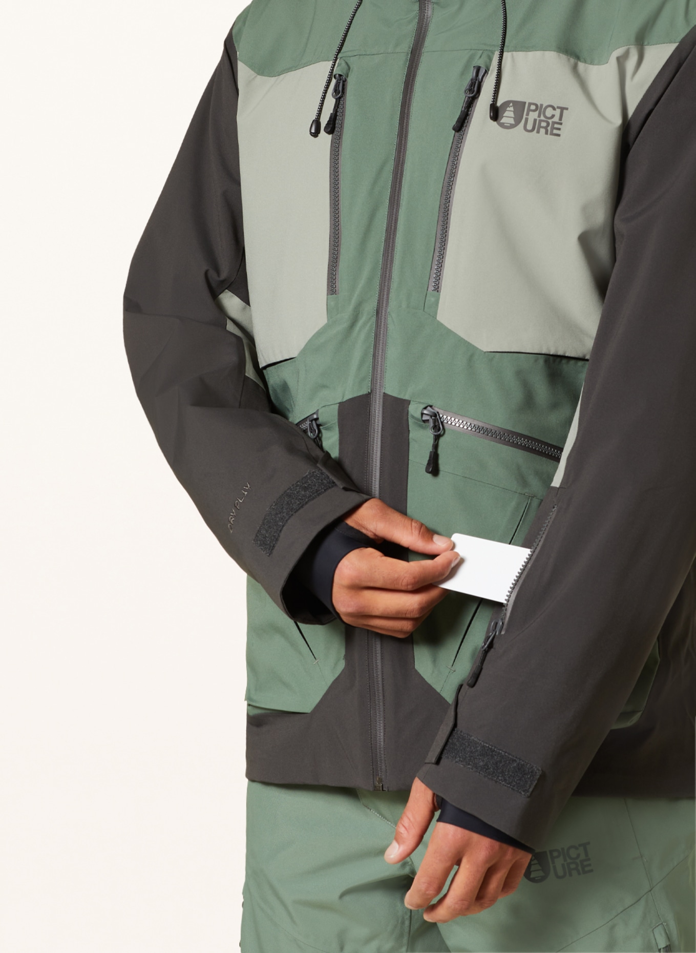 PICTURE Ski jacket NAIKOON, Color: GREEN/ DARK GRAY (Image 6)