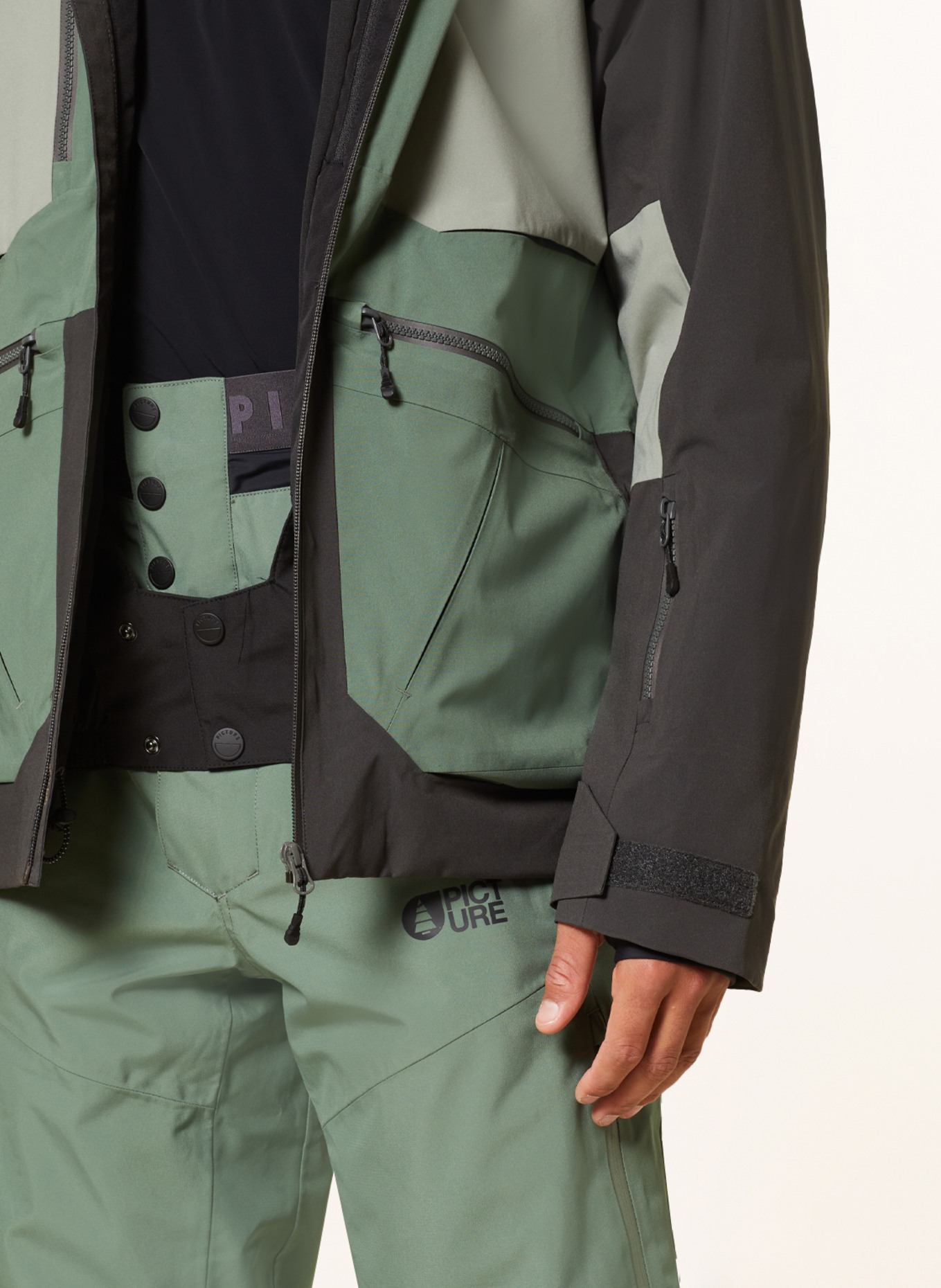 PICTURE Ski jacket NAIKOON, Color: GREEN/ DARK GRAY (Image 7)