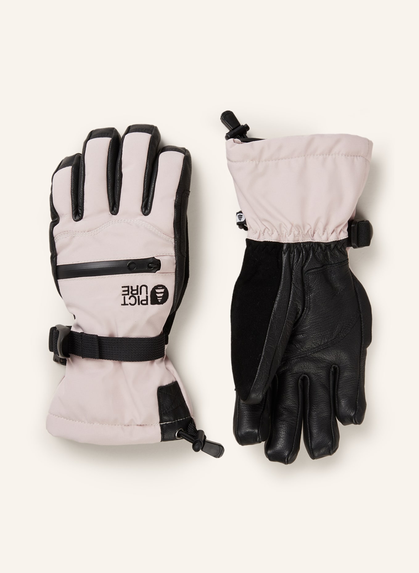 PICTURE Ski gloves PALMER, Color: NUDE/ BLACK (Image 1)