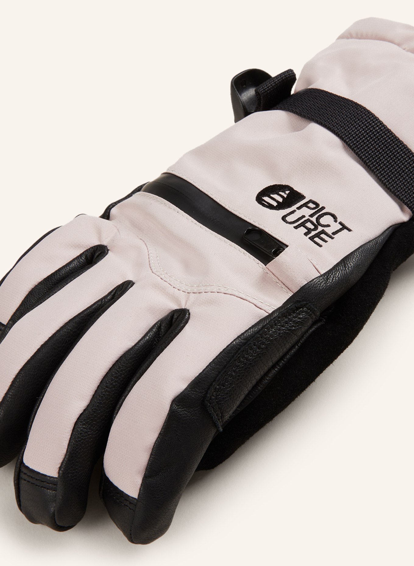 PICTURE Ski gloves PALMER, Color: NUDE/ BLACK (Image 2)