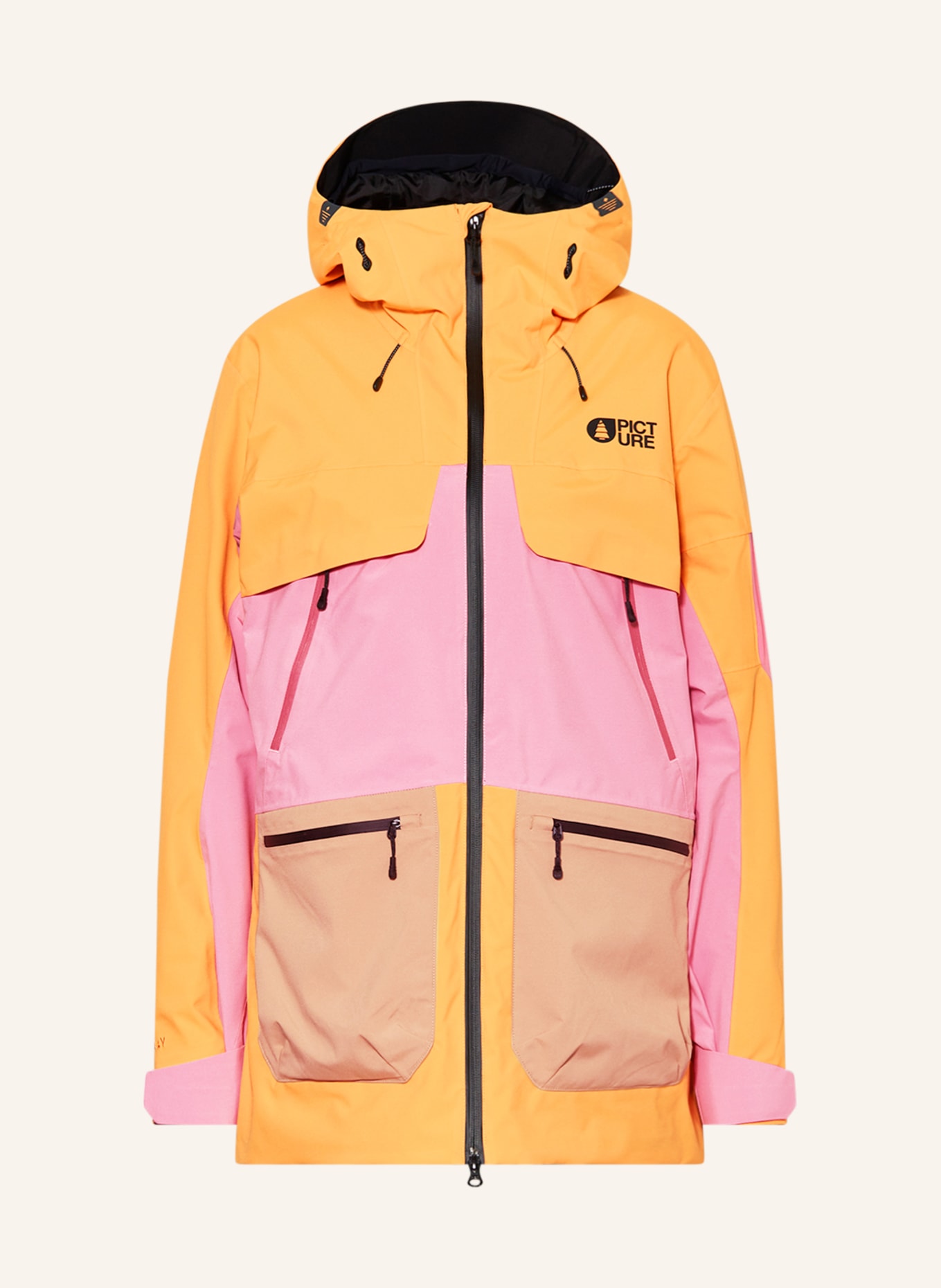 PICTURE Ski jacket HAAKON, Color: ORANGE/ PINK/ BEIGE (Image 1)