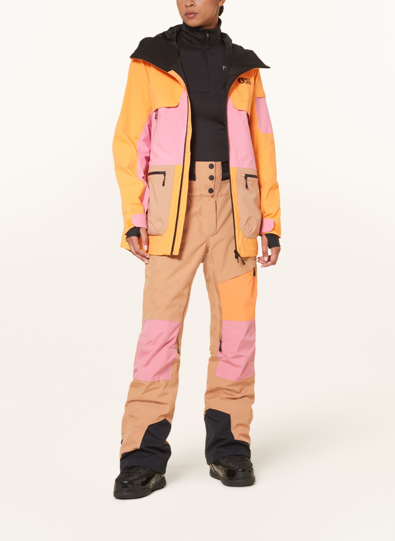 PICTURE Ski jacket HAAKON, Color: ORANGE/ PINK/ BEIGE (Image 2)