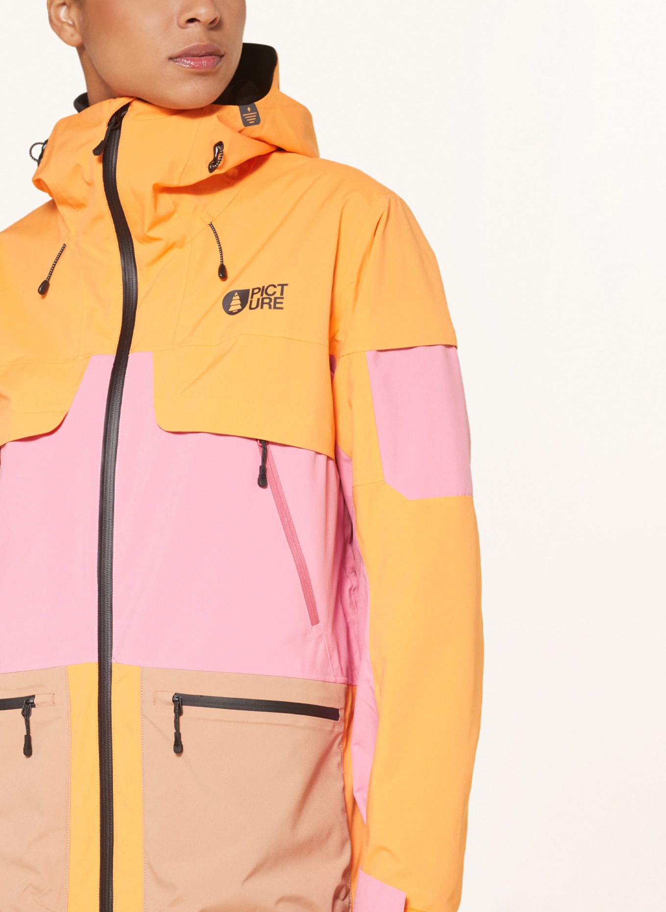 PICTURE Ski jacket HAAKON, Color: ORANGE/ PINK/ BEIGE (Image 5)