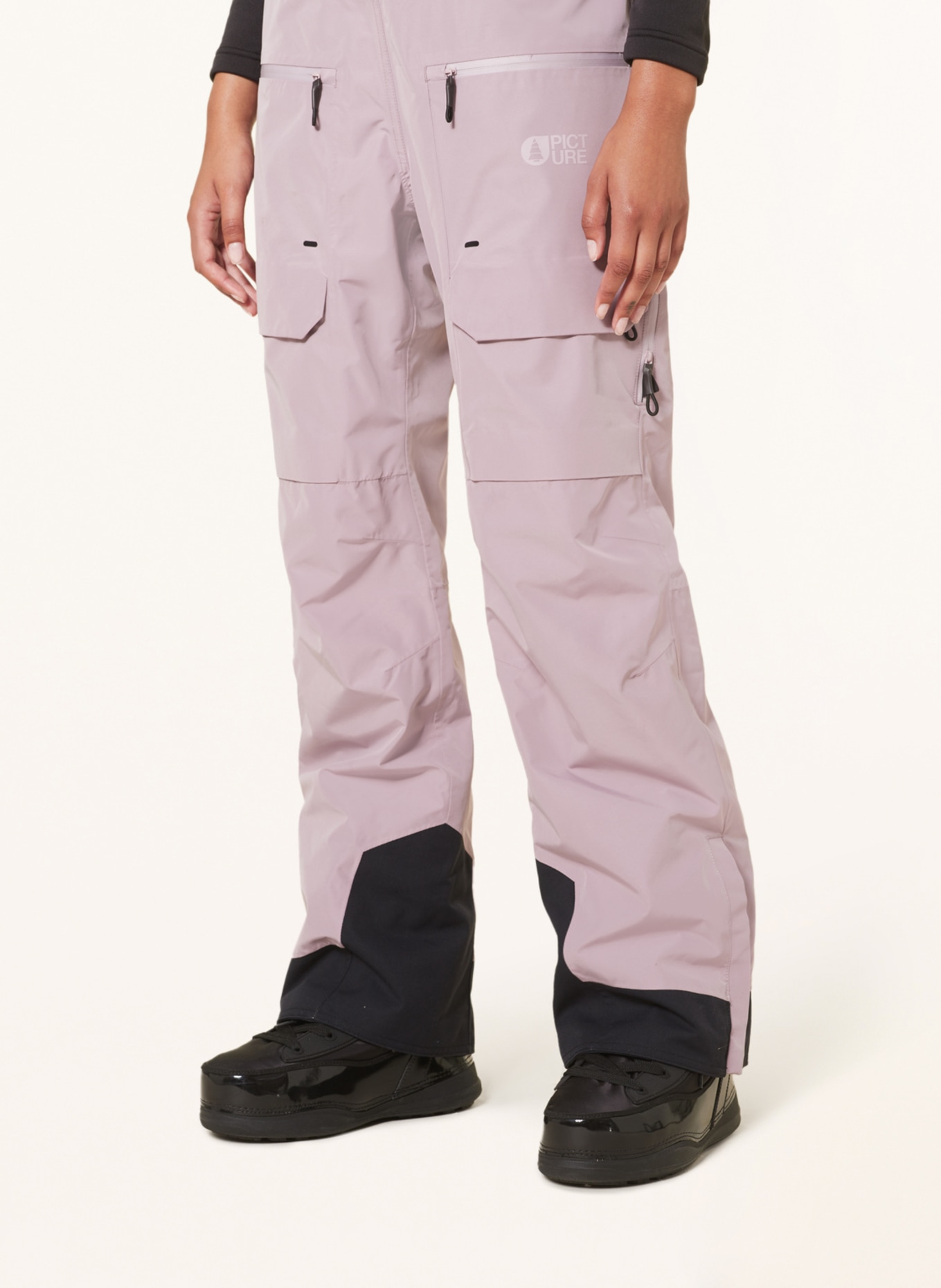 PICTURE Ski pants U62, Color: DUSKY PINK/ BLACK (Image 6)
