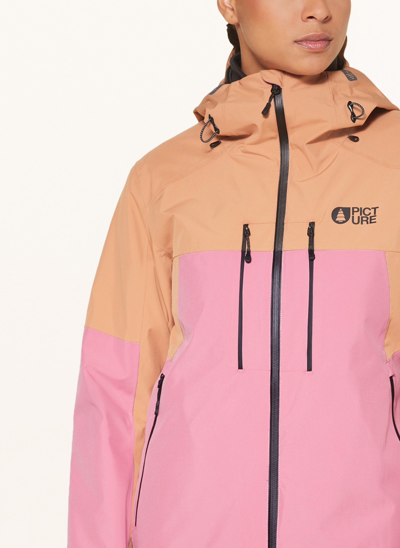 PICTURE Ski jacket EXA, Color: BEIGE/ PINK (Image 5)
