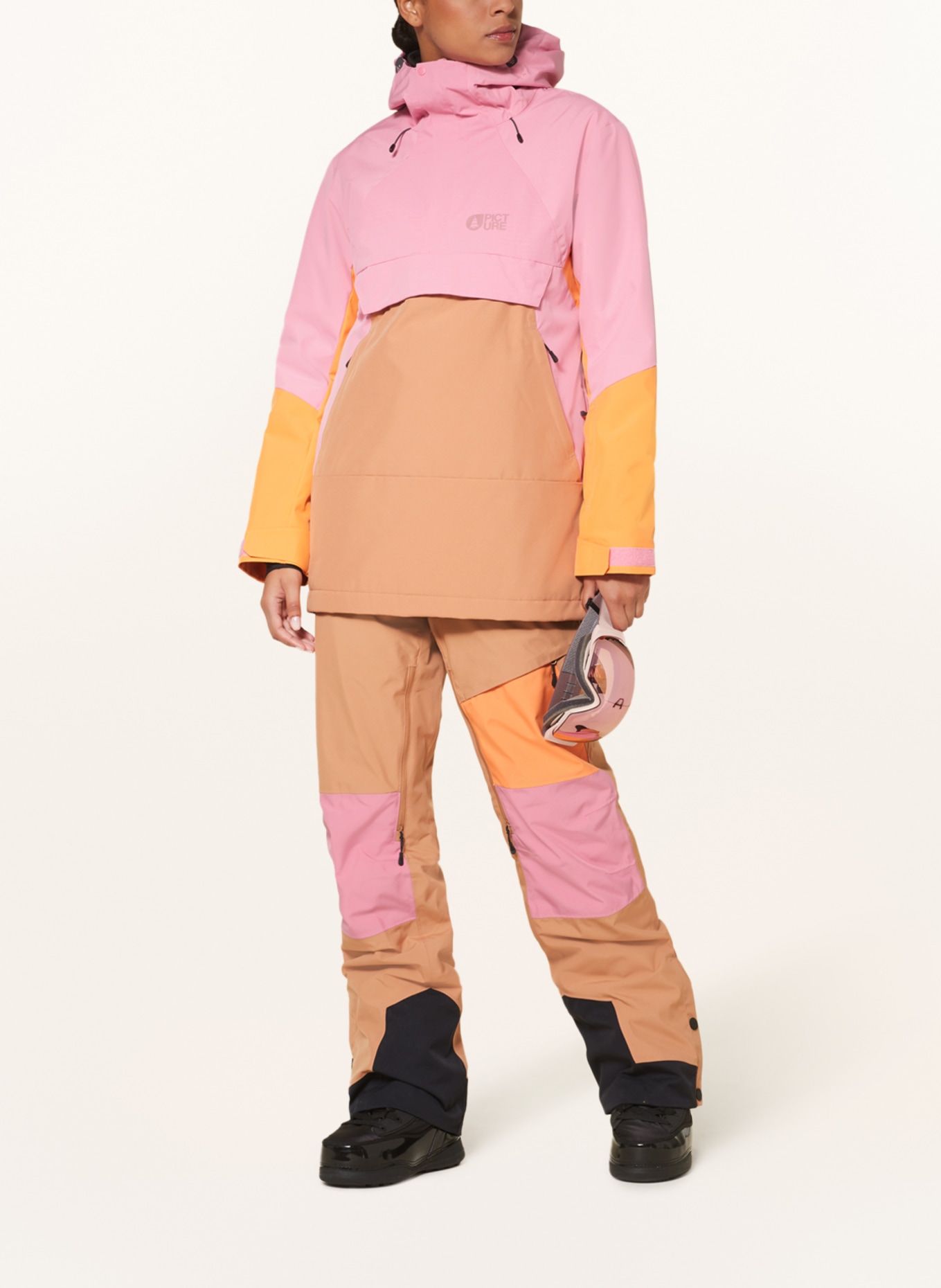 PICTURE Anorak jacket OROYA, Color: PINK/ BEIGE (Image 2)