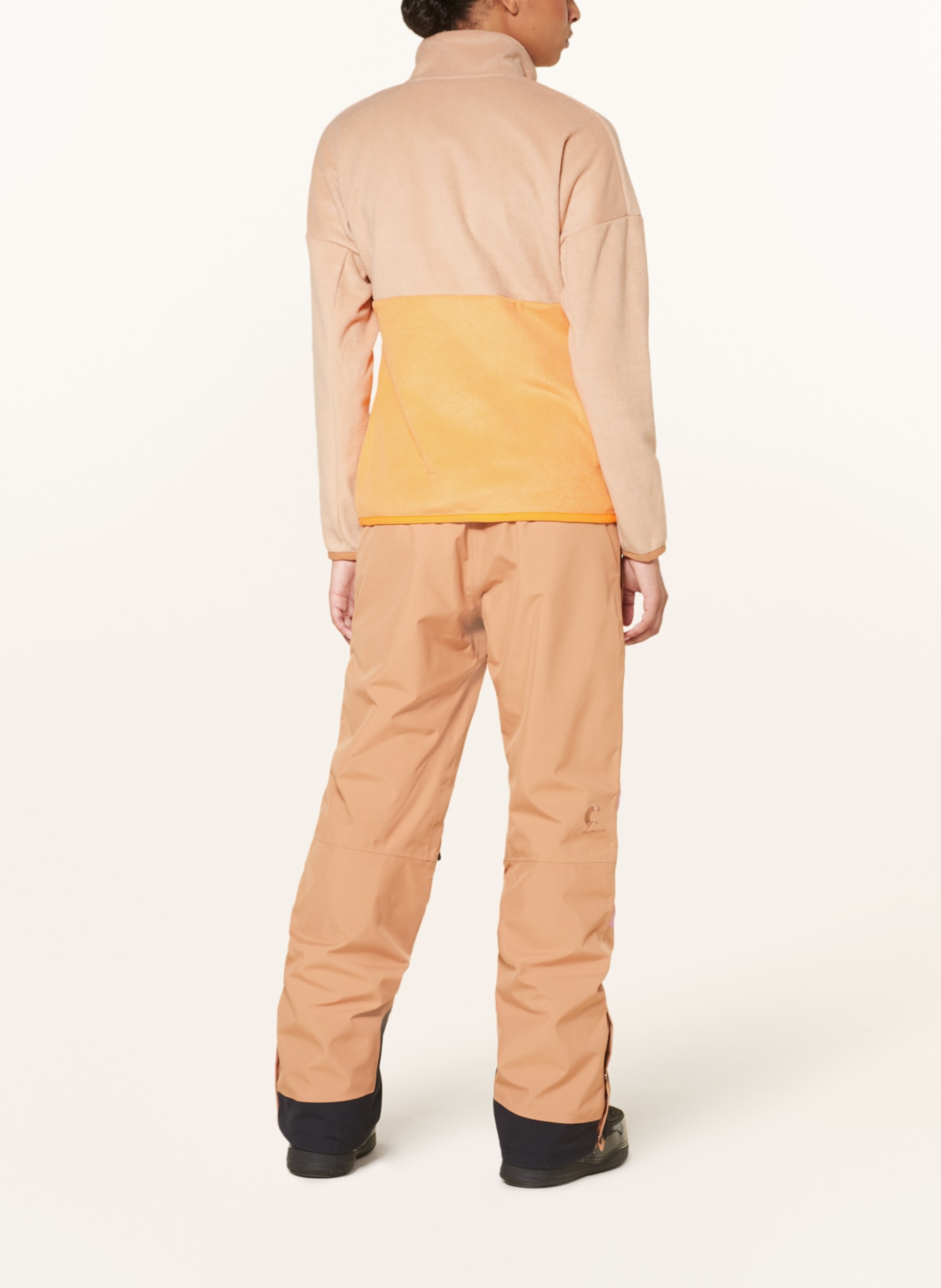 PICTURE Fleece half-zip sweater ARCA, Color: BEIGE/ ORANGE/ PINK (Image 3)