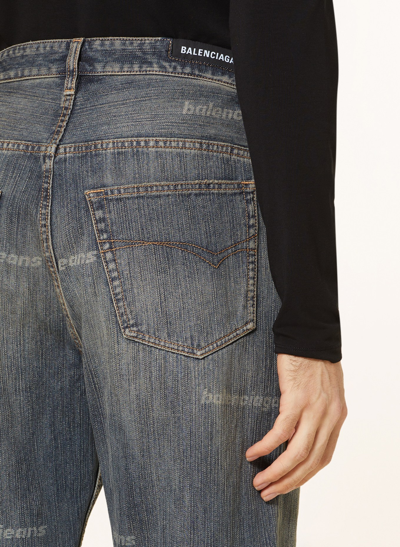 BALENCIAGA Jeans Medium Fit, Farbe: 4036 BLUE LIGHT RING (Bild 6)