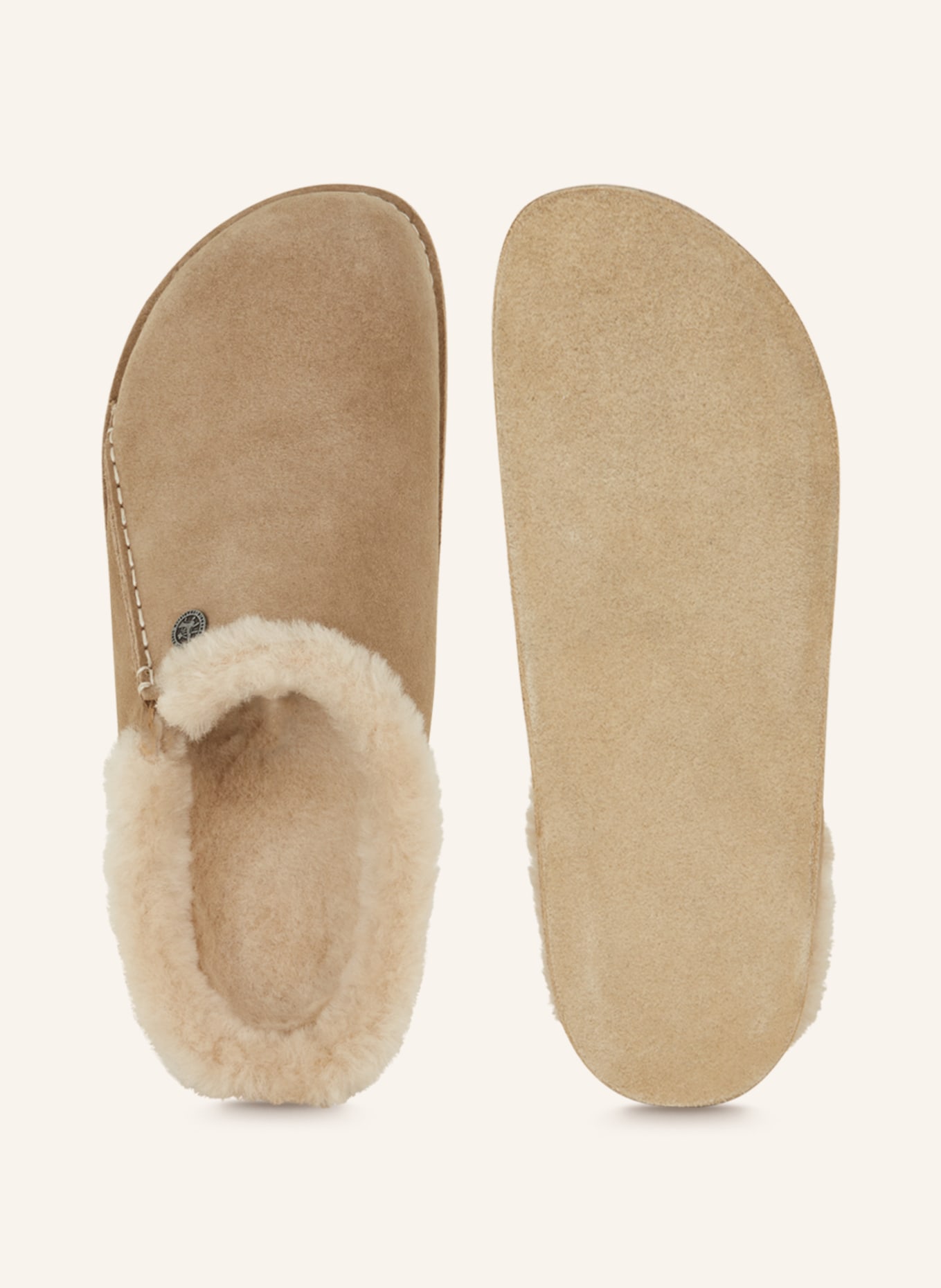BIRKENSTOCK Slippers ZERMATT with real fur, Color: TAUPE (Image 5)
