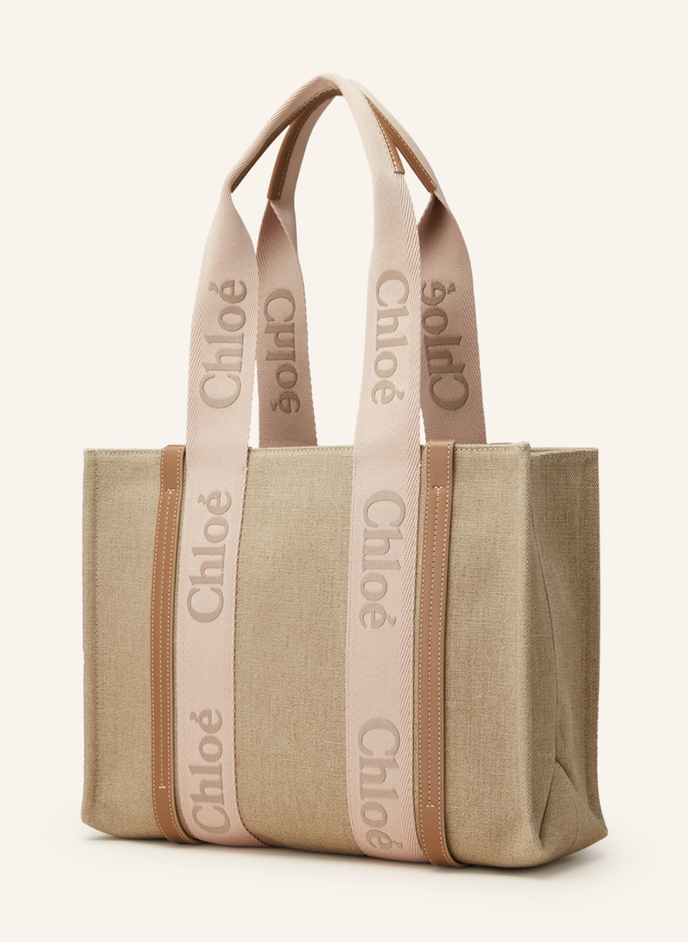 Chloé Shopper WOODY MEDIUM, Farbe: BLUSHY BEIGE (Bild 2)
