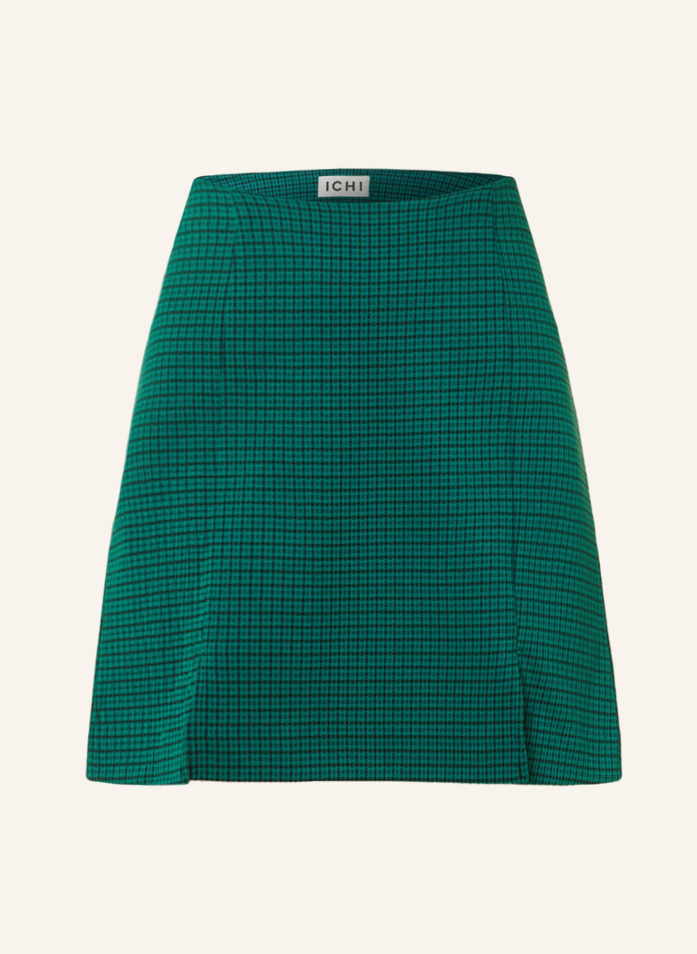 ICHI Skirt IHKATE, Color: BLACK/ GREEN/ GRAY (Image 1)