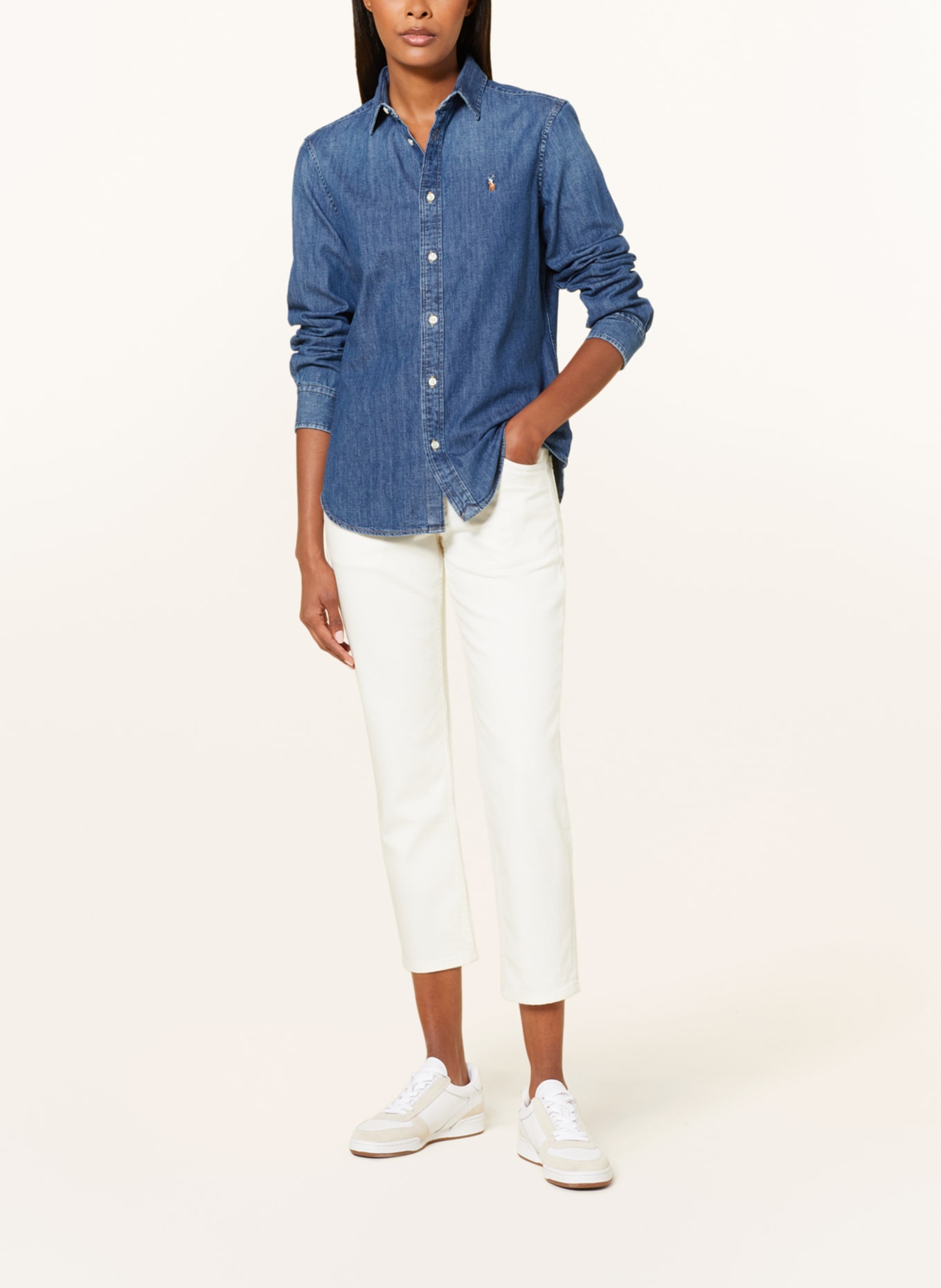POLO RALPH LAUREN Bluzka jeansowa, Kolor: NIEBIESKI (Obrazek 2)