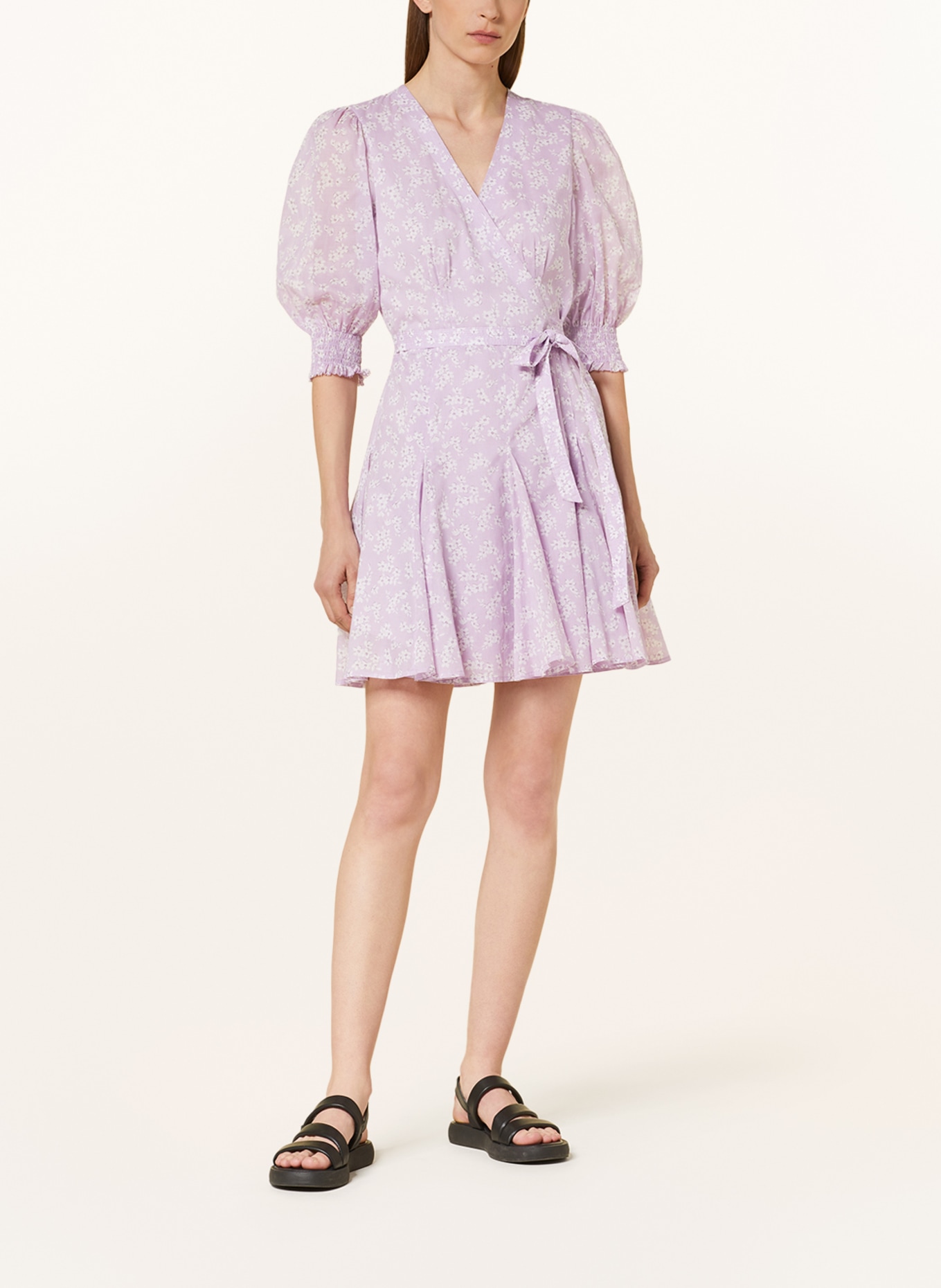 POLO RALPH LAUREN Wrap dress, Color: LIGHT PURPLE/ WHITE (Image 2)