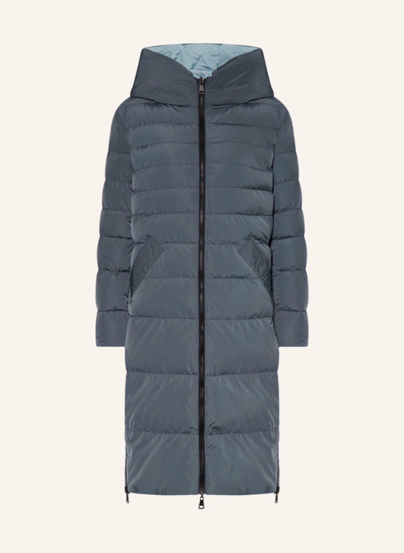 RINO & PELLE Quilted coat KEILA reversible, Color: BLUE GRAY (Image 1)