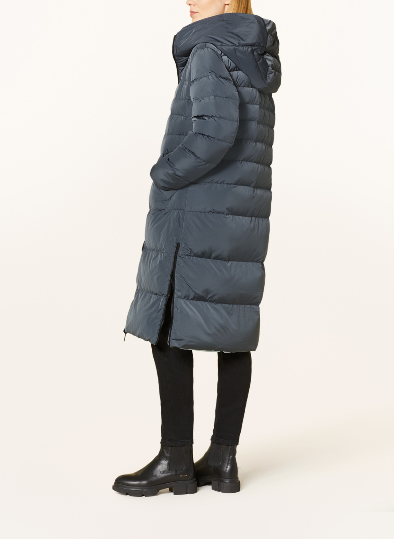 RINO & PELLE Quilted coat KEILA reversible, Color: BLUE GRAY (Image 5)