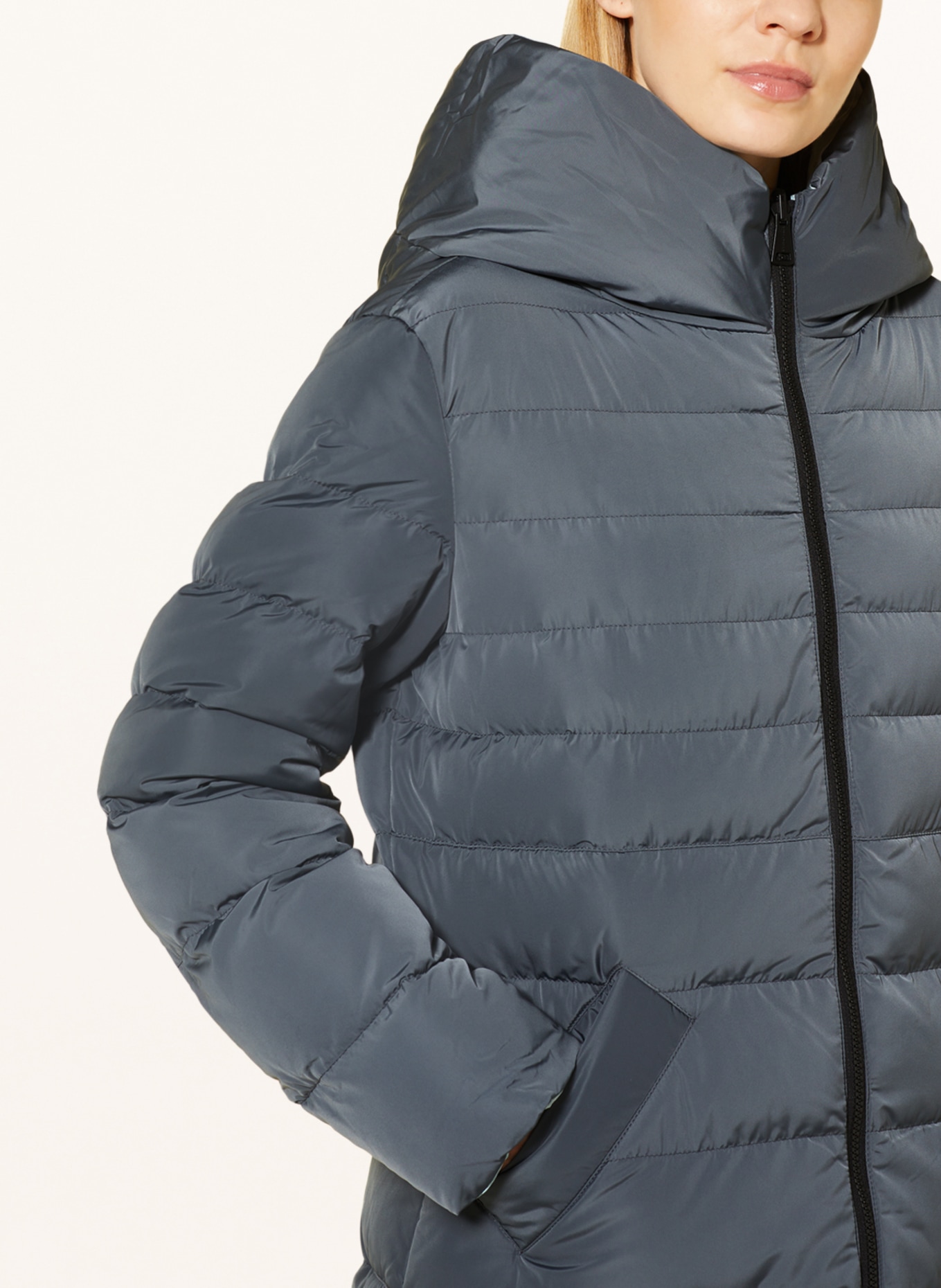 RINO & PELLE Quilted coat KEILA reversible, Color: BLUE GRAY (Image 6)