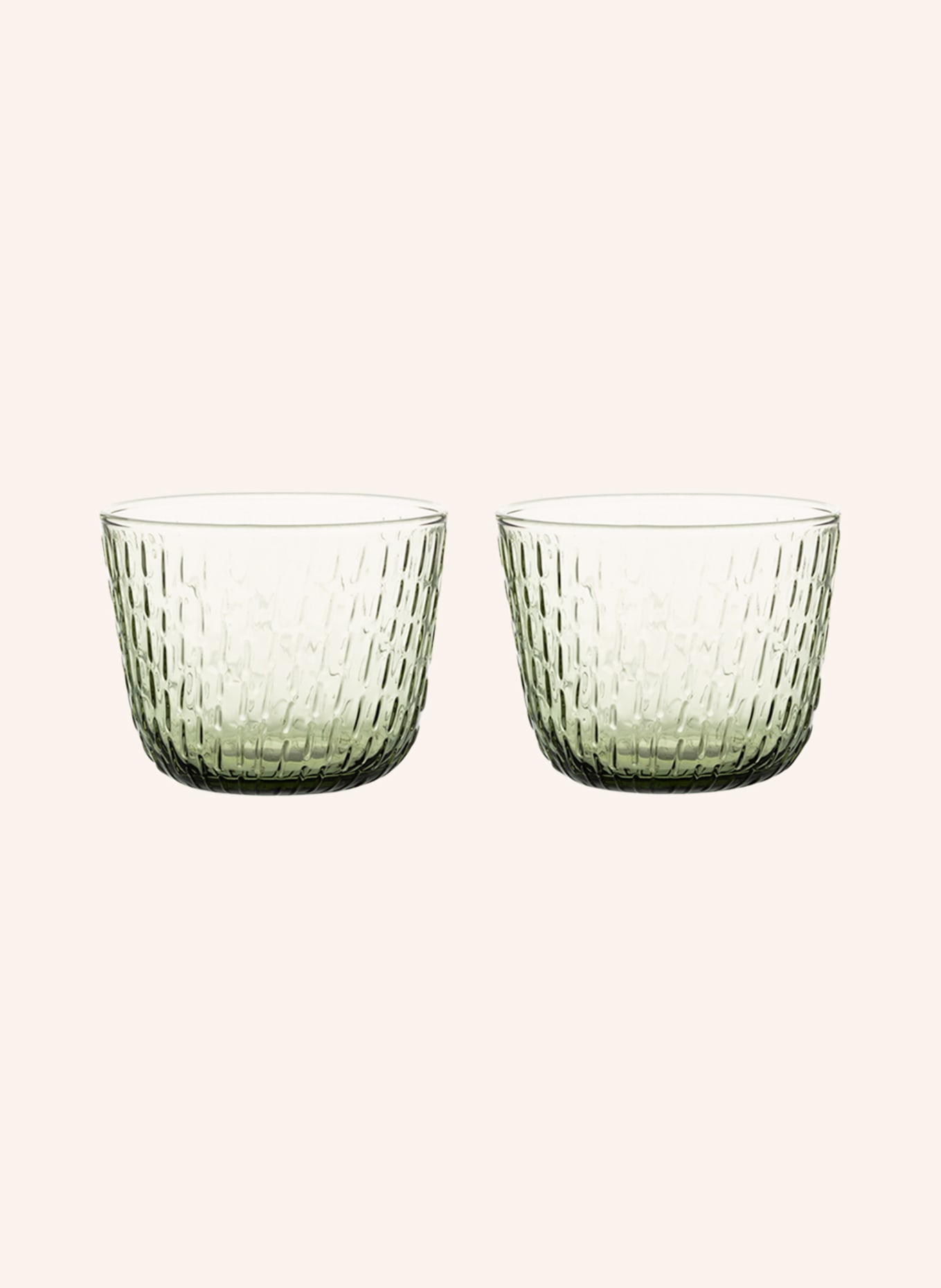 marimekko Set of 2 drinking glasses SYKSY, Color: GREEN (Image 1)
