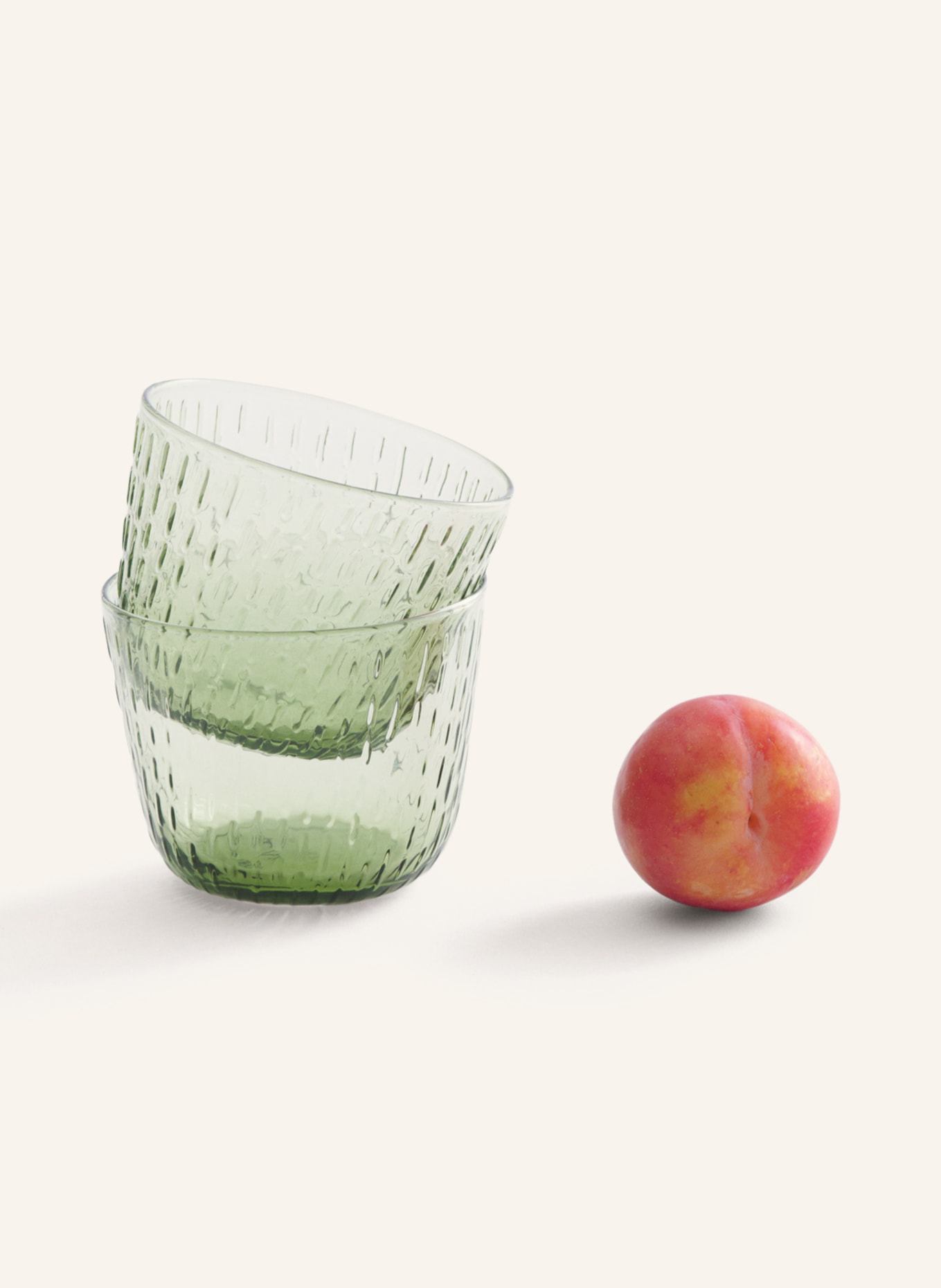 marimekko Set of 2 drinking glasses SYKSY, Color: GREEN (Image 2)