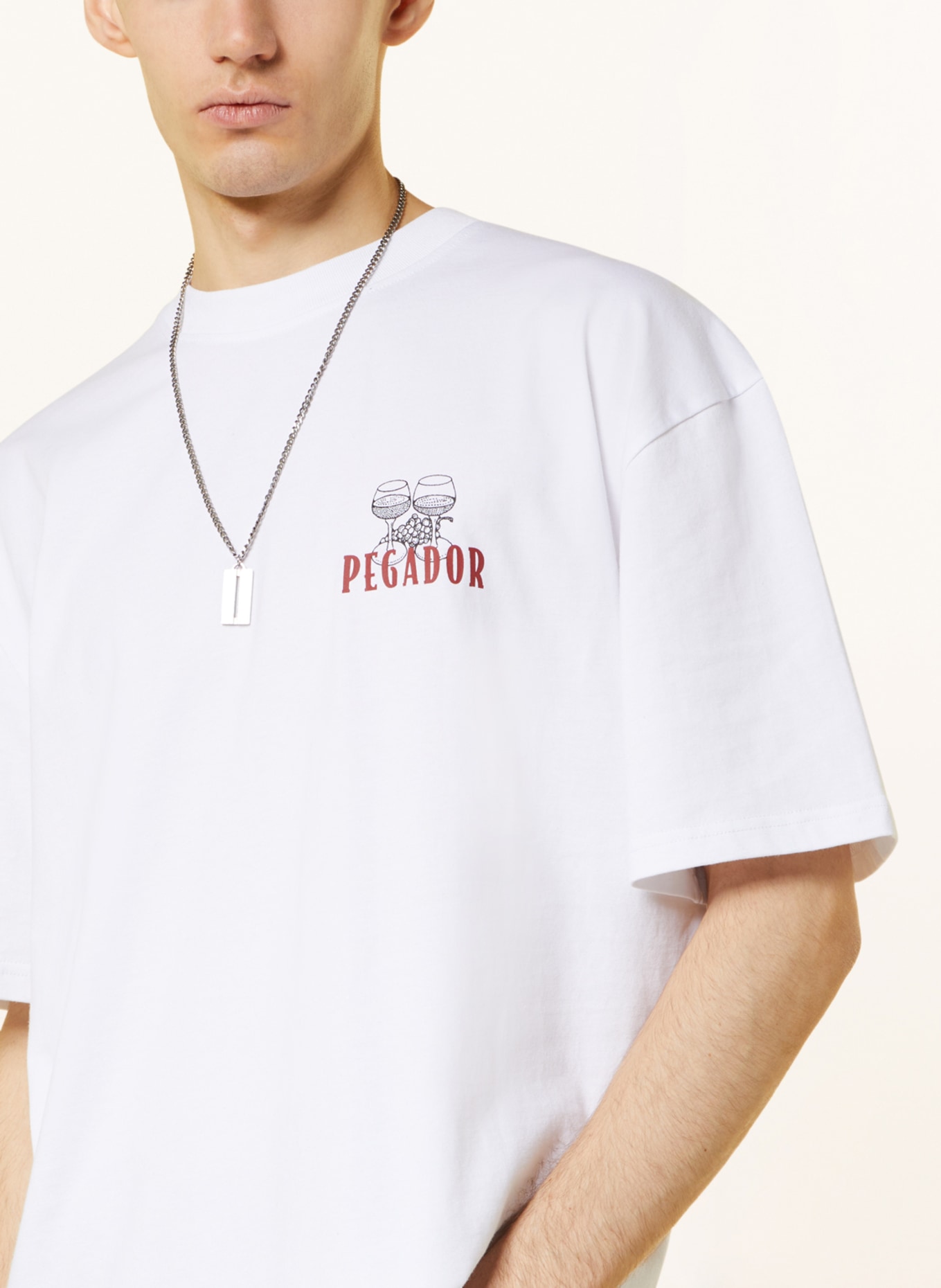 PEGADOR Oversized shirt SCARSDALE, Color: WHITE (Image 4)