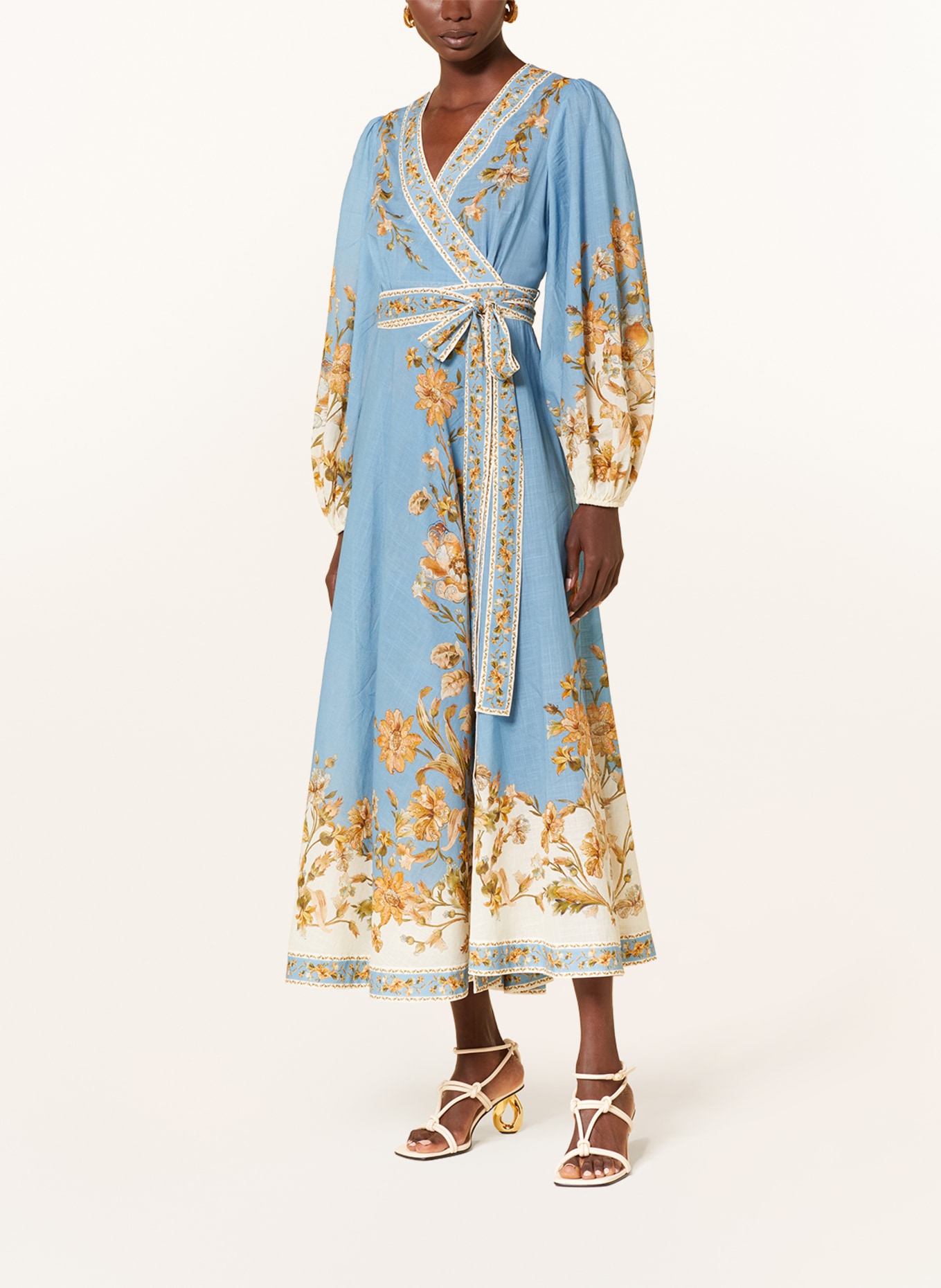 ZIMMERMANN Wrap dress CHINTZ, Color: LIGHT BLUE/ DARK YELLOW (Image 2)