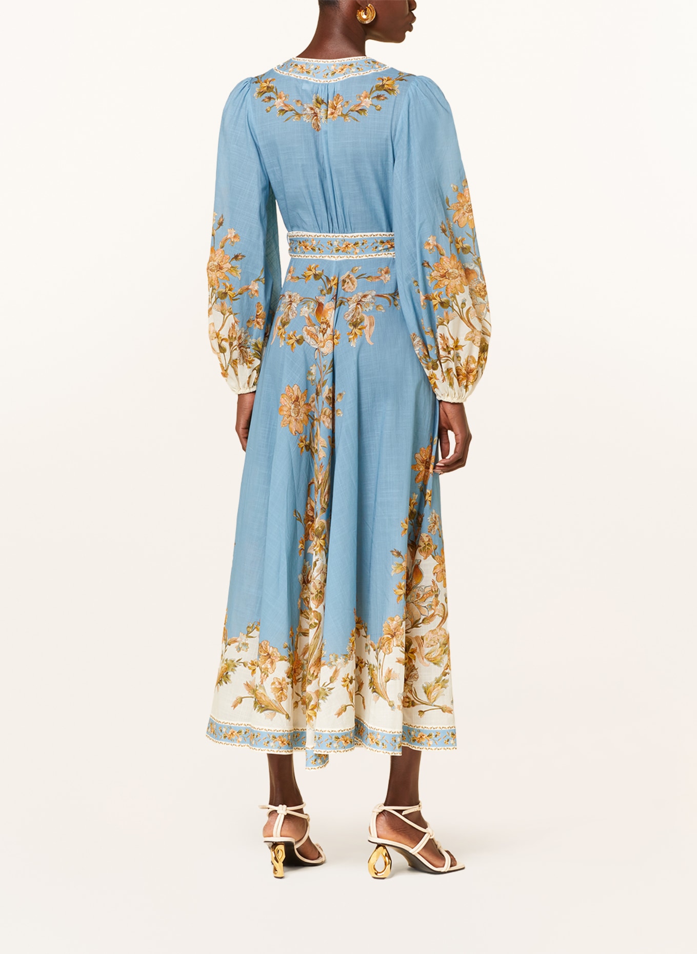 ZIMMERMANN Wrap dress CHINTZ, Color: LIGHT BLUE/ DARK YELLOW (Image 3)