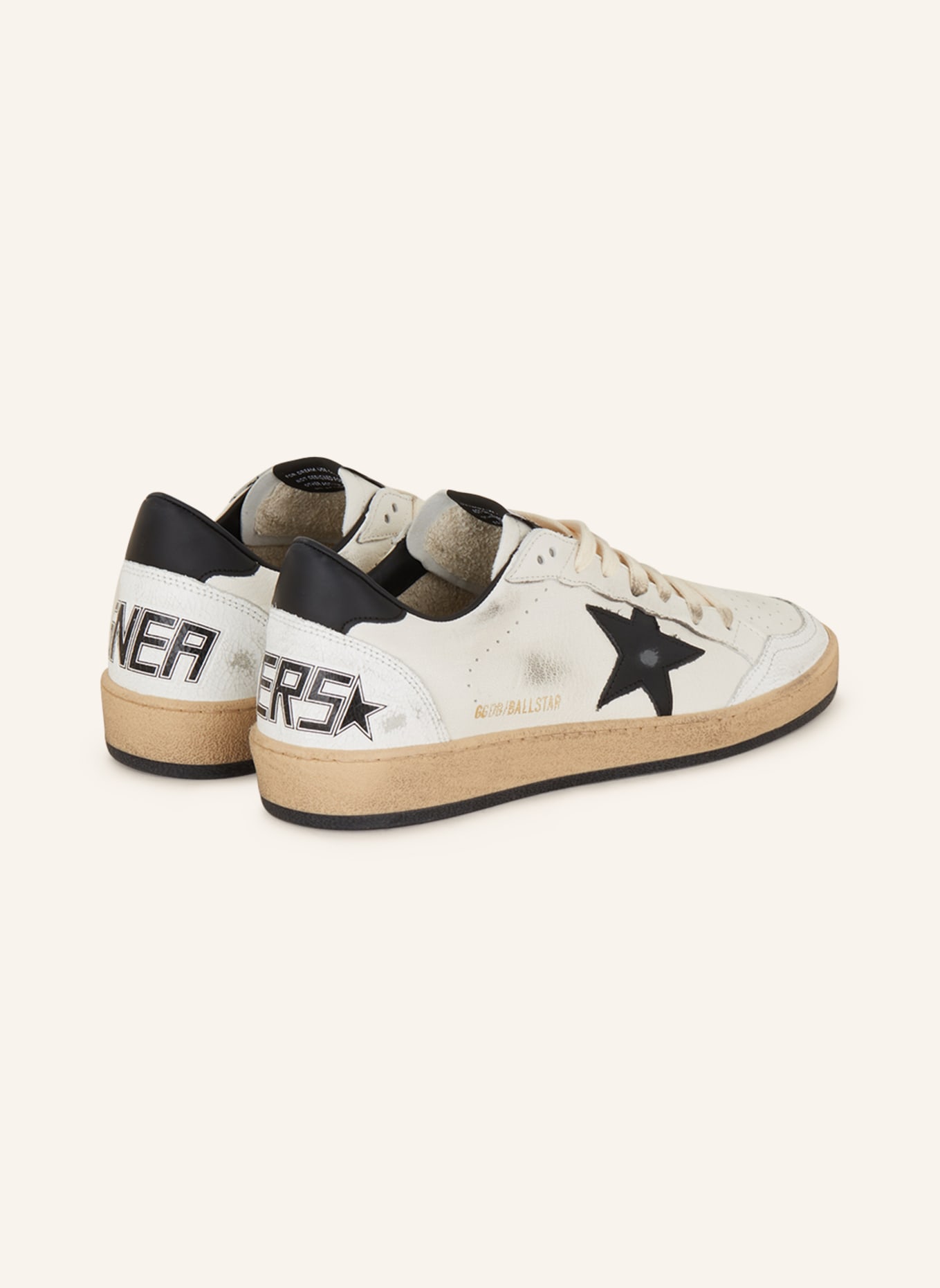 GOLDEN GOOSE Sneakers BALL STAR, Color: WHITE/ BLACK (Image 2)