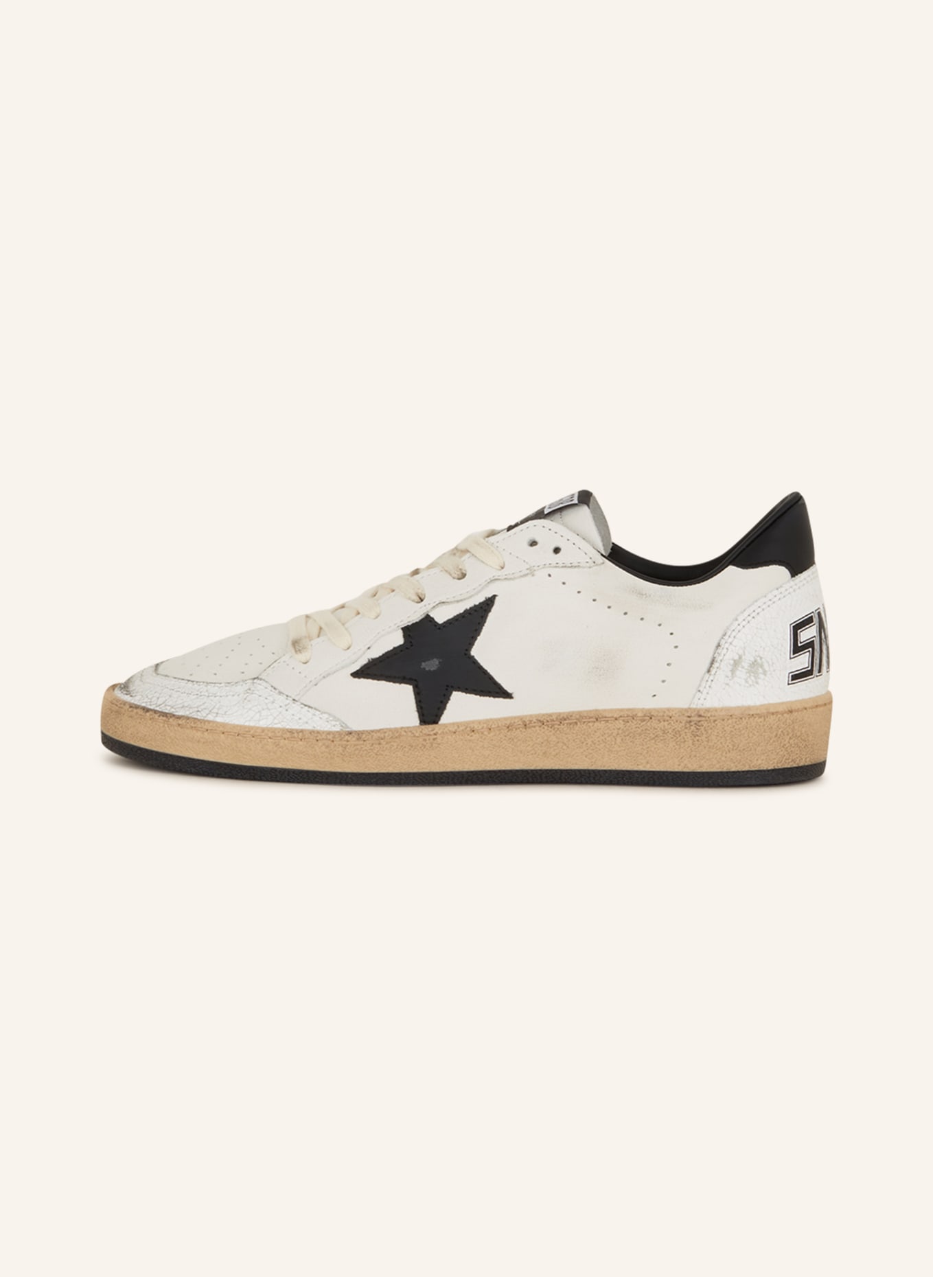 GOLDEN GOOSE Sneakers BALL STAR, Color: WHITE/ BLACK (Image 4)