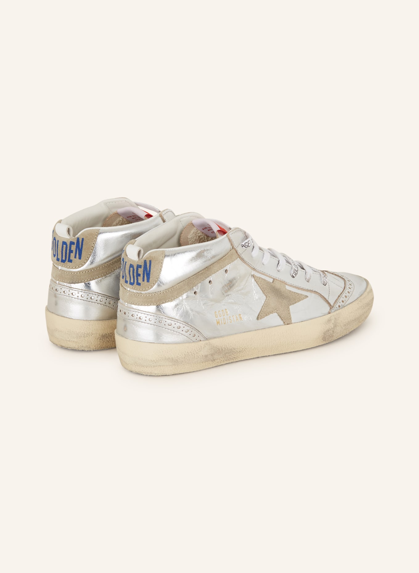 GOLDEN GOOSE Sneakers MID STAR, Color: SILVER/ TAUPE (Image 2)